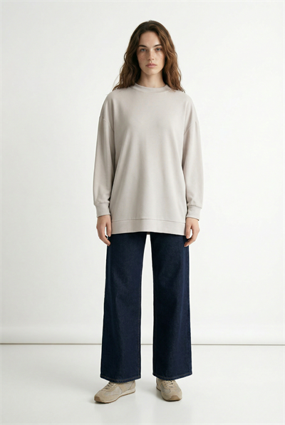 Stone-Soft Textured Sweatshirt
