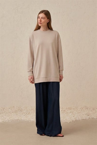 Taş-Yumuşak Dokulu Sweatshirt