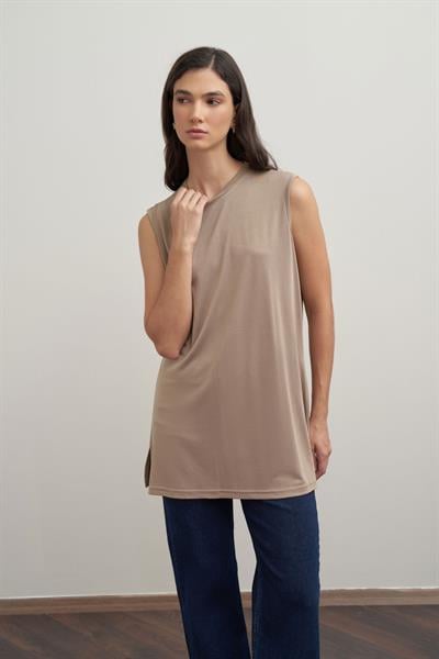 Vizon-Basıc Sıfır Kol İçlik Tunik