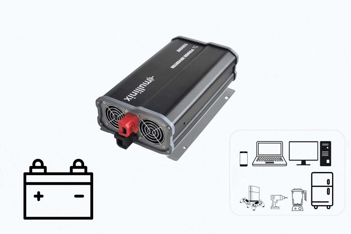 Mullinix 1000 watt tam sinüs power invertör