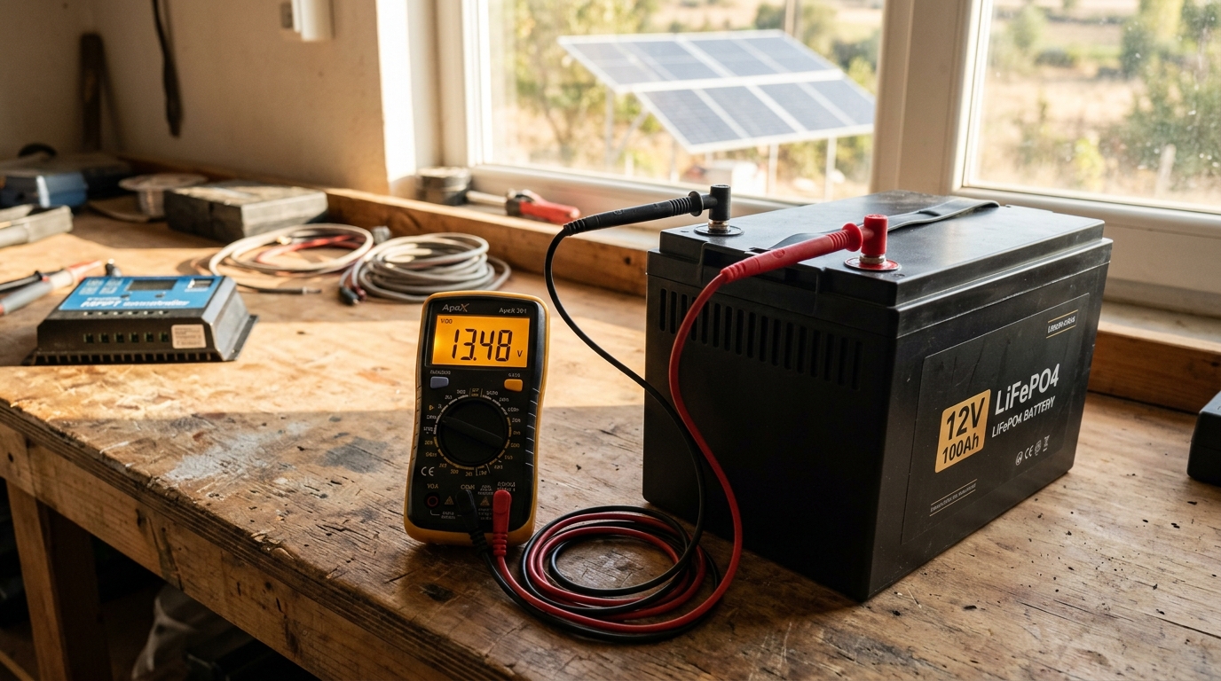  Multimetre ile Akü Voltajı Nasıl Ölçülür? LiFePO4 ve Jel Akü Voltaj Tablosu