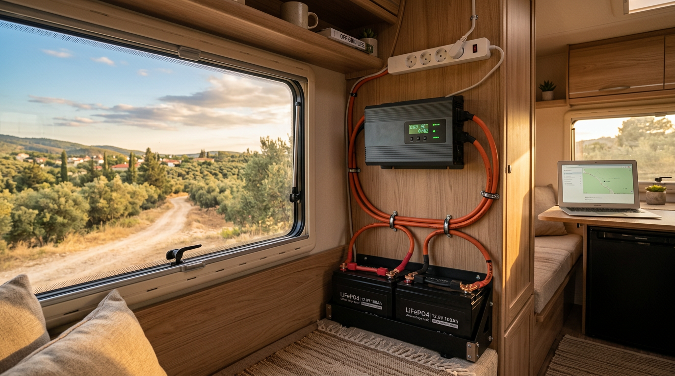 2000W İnverter Ne Çalıştırır? Tam Sinüs Rehberi, Akü Hesabı ve Karavan Uygulamaları