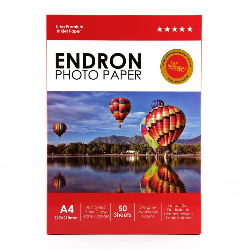 Endron Photo Paper A4 Glossy-Parlak (20X30cm) 50'lik 270g