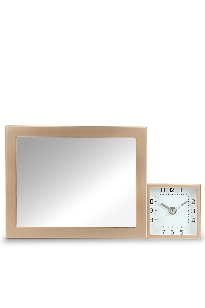 xy088 Sarı Saatli Kare Led Ayna