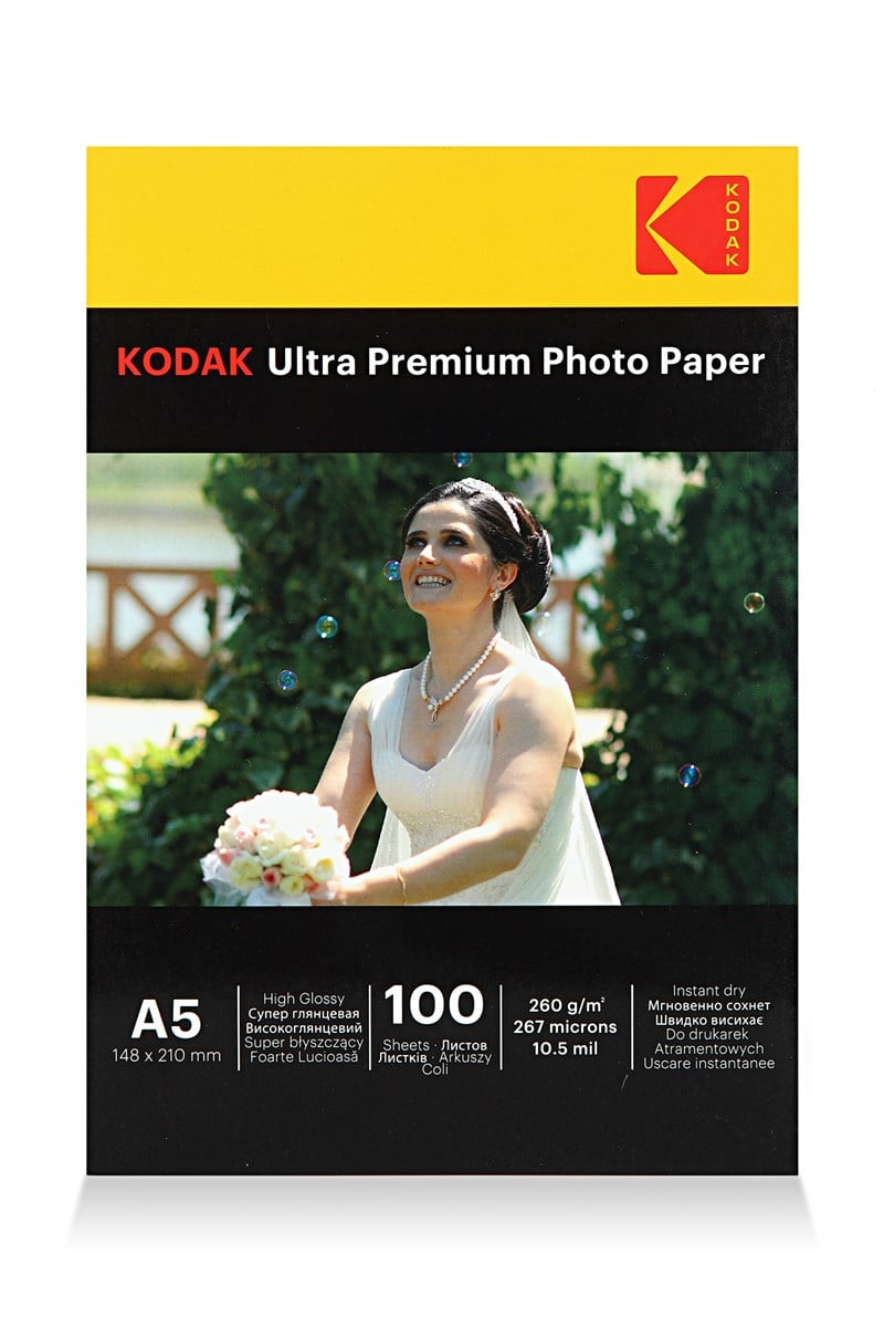 Kodak Inkjet Kağıt A5 Parlak (15x21-100'lük)260G
