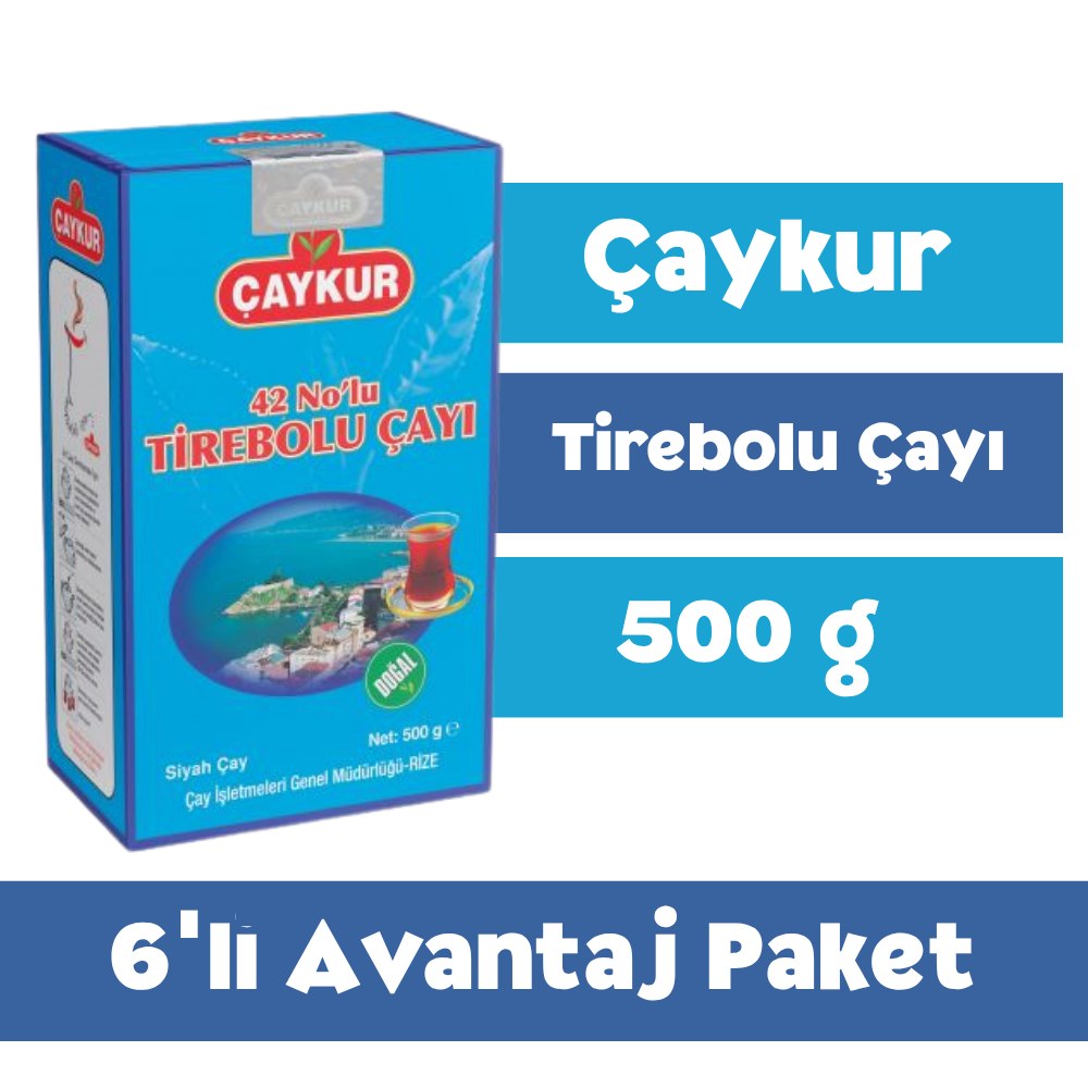 Çaykur 42'no Tirebolu Çayı 500 gr - 6'lı Avantaj Paket
