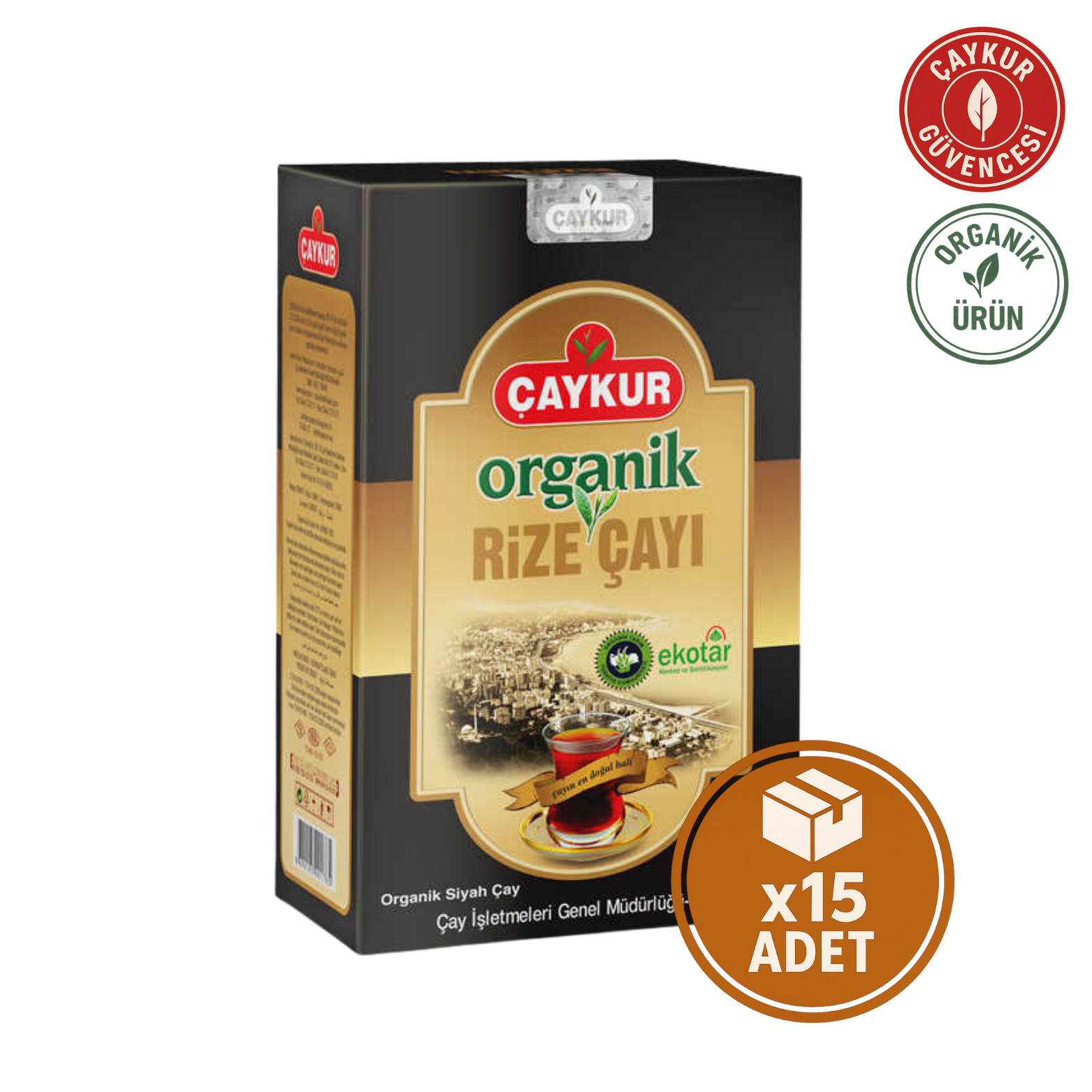 Çaykur Organik Rize Çayı 400 gr - 15 Adet 