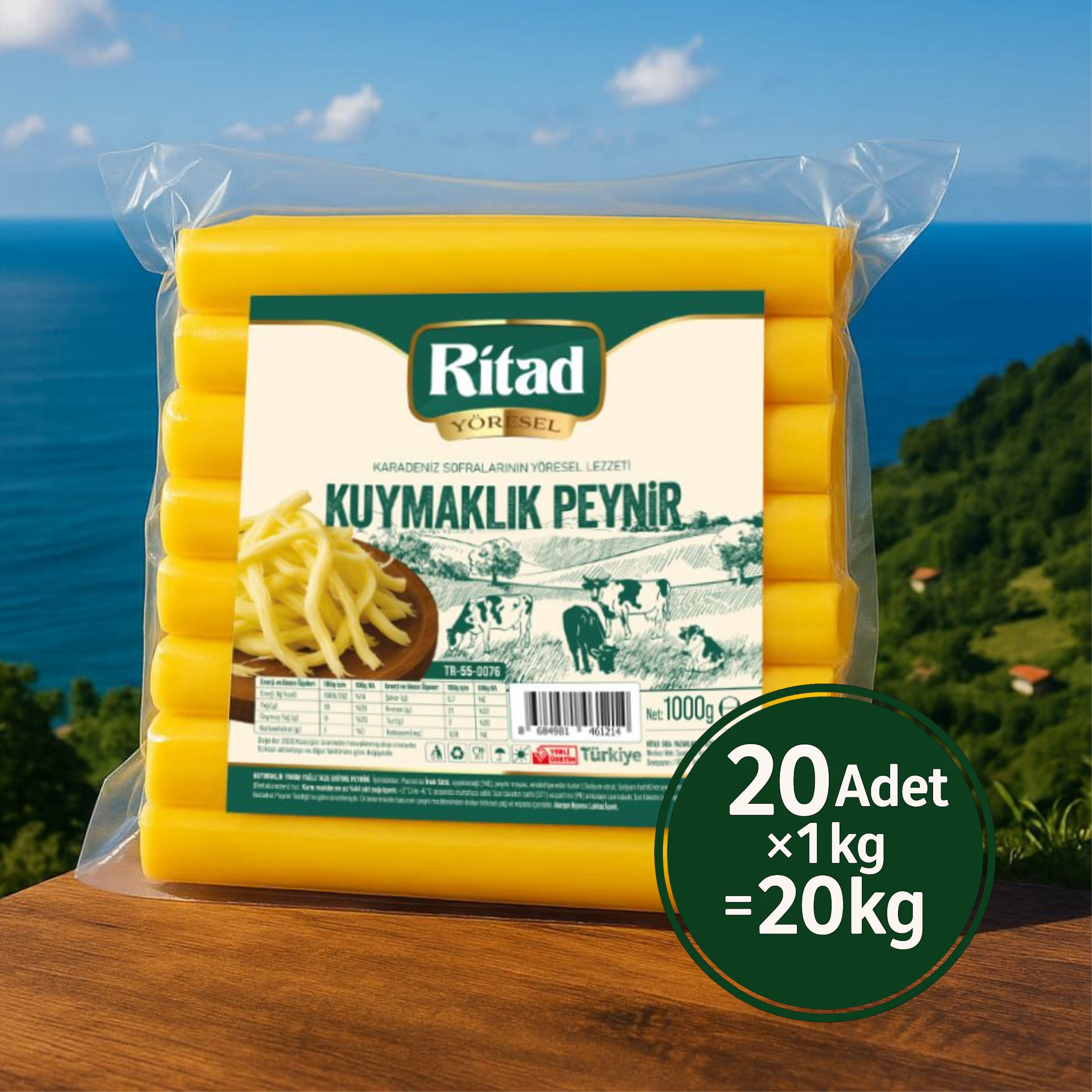 Ritad Yöresel Kuymaklık Peynir (Tel) - 20 kg  