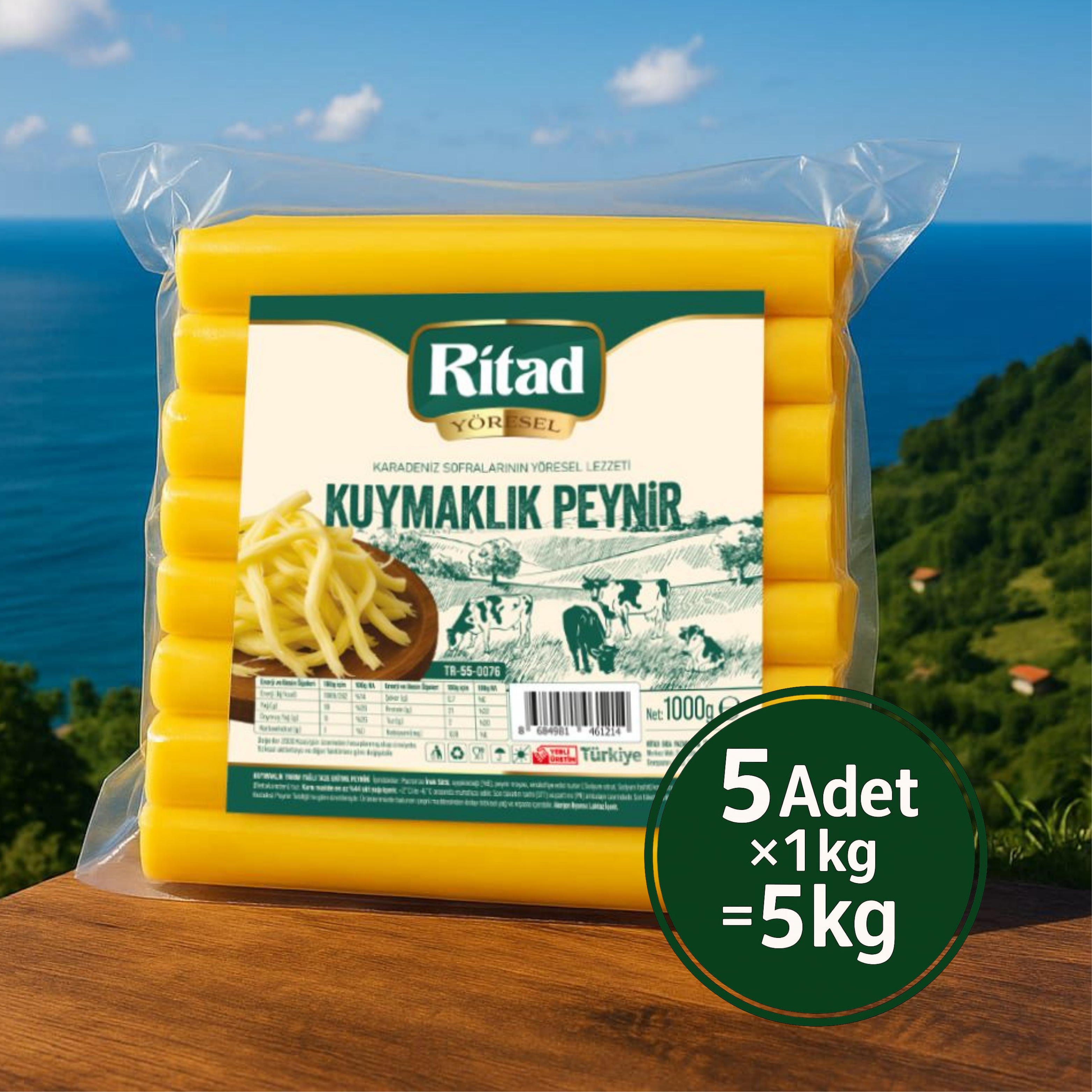Ritad Yöresel Kuymaklık Peynir (Tel) - 5 kg 