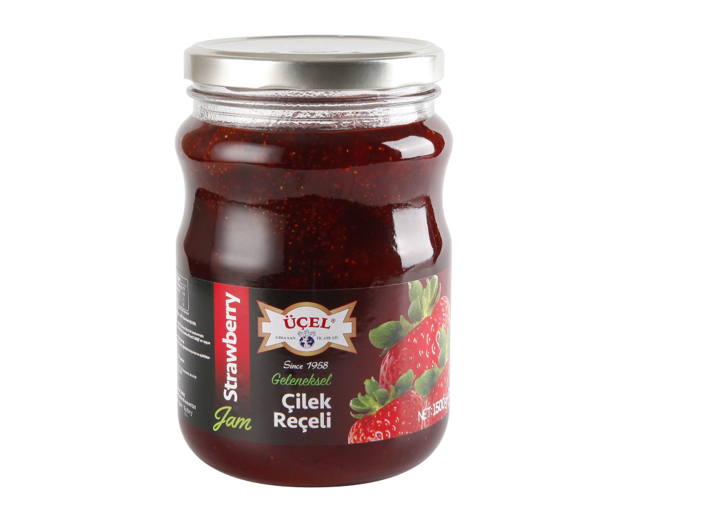 Üçel Çilek Reçeli 1500 g - Cam