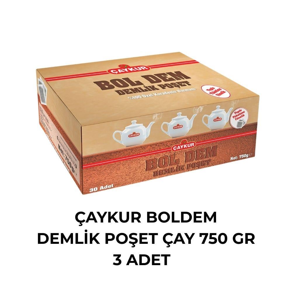 Çaykur Boldem Demlik Poşet Çay 750 gr - 3 Adet
