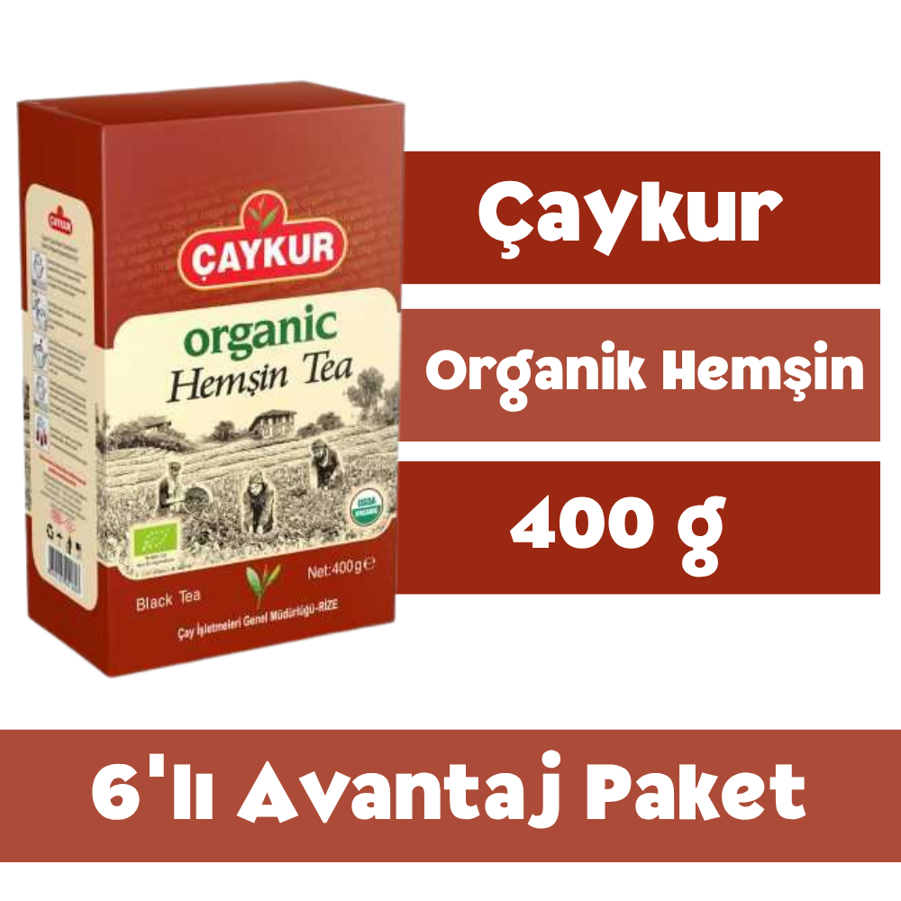 Çaykur Organik Hemşin Çayı 400 gr - 6'lı Avantaj Paketi