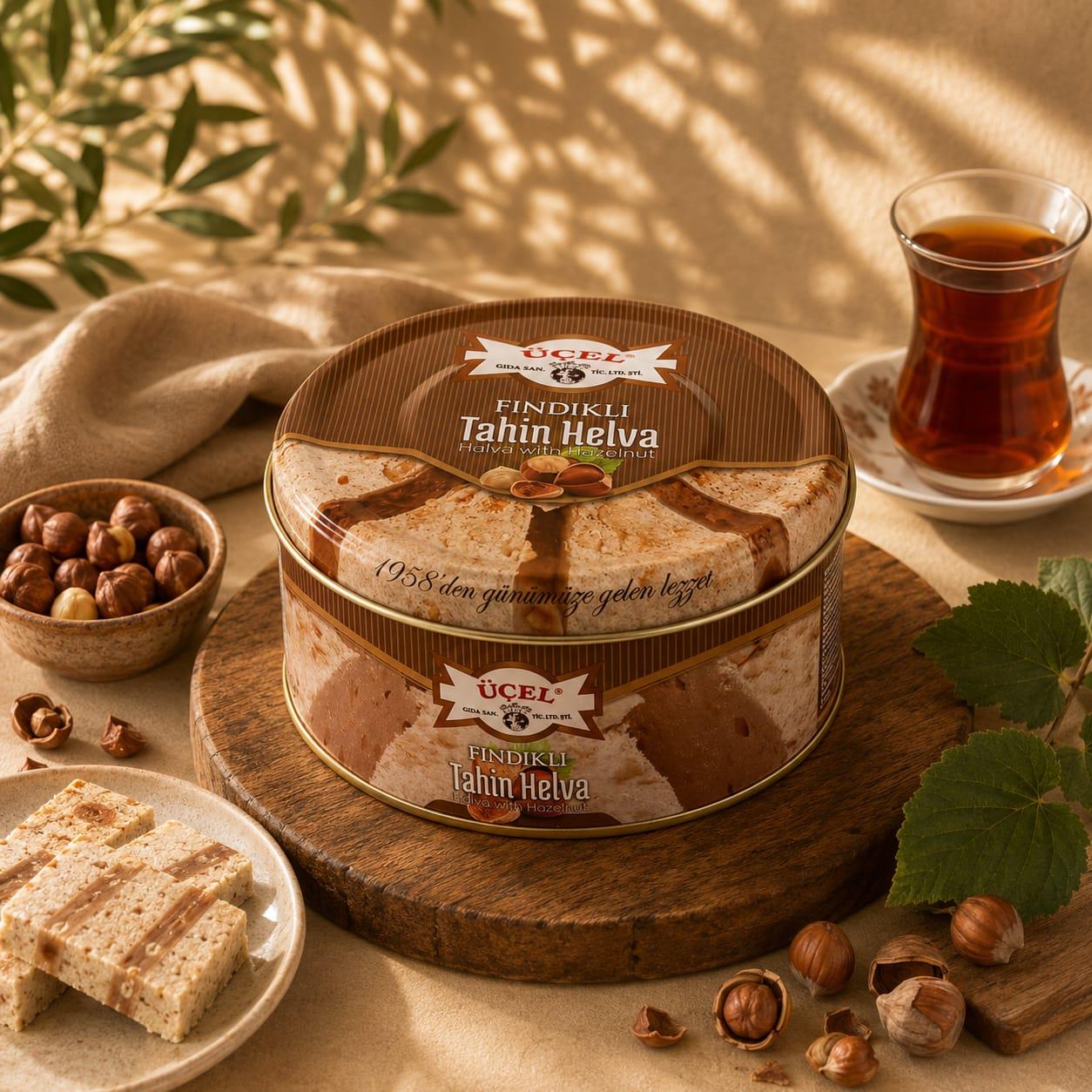 Üçel Fındıklı Tahin Helvası 830 g - Teneke