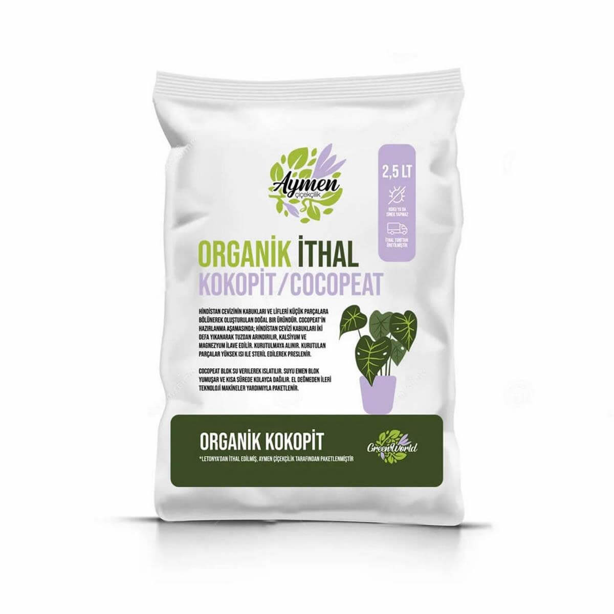 Aymen 2,5 Litre Organik İthal Toprak Kokopit (0129-10-044-99-617017)