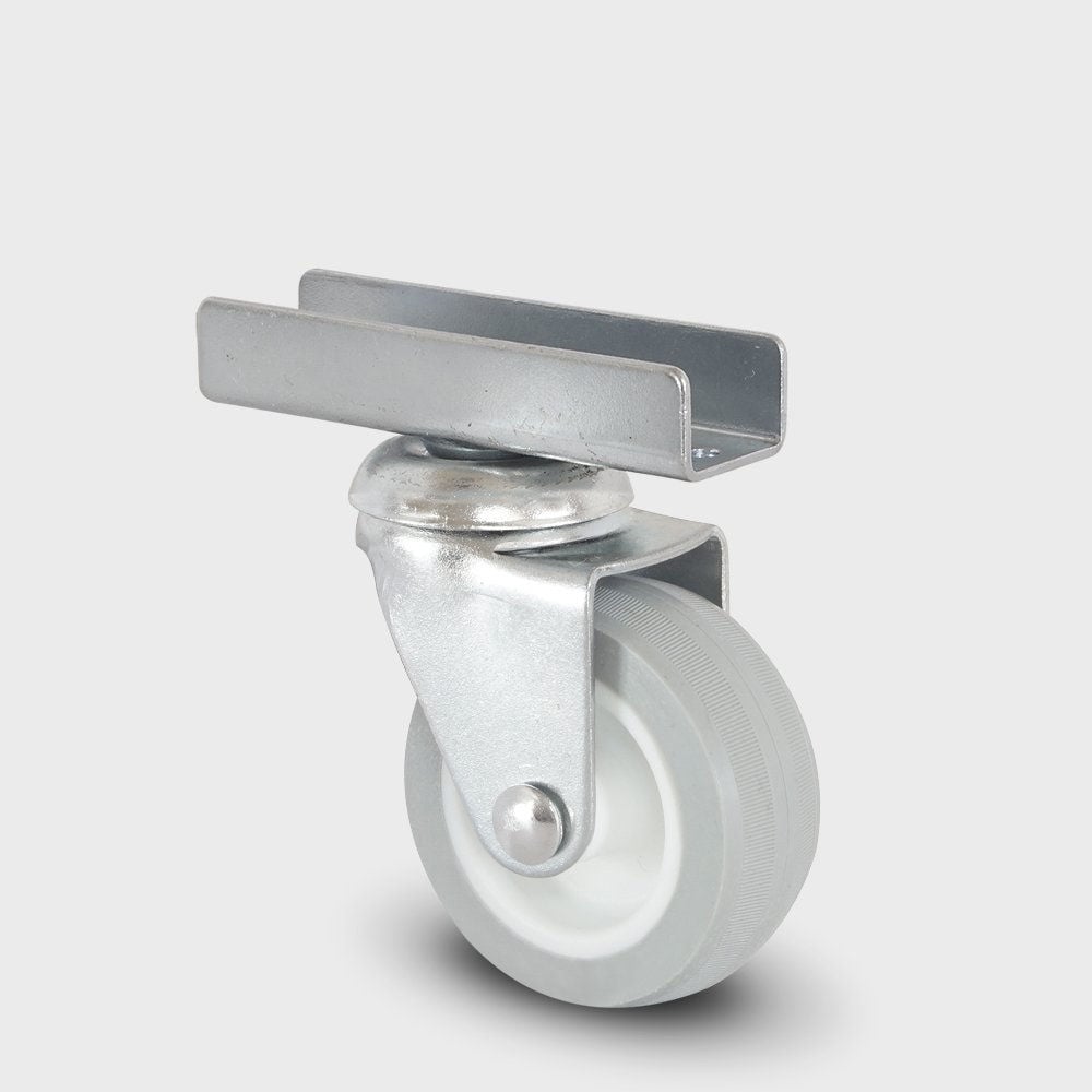 Burak Beyaz 50 mm Çift Sıra Bilyalı U Tablalı Tekerlek (0516ZHG)