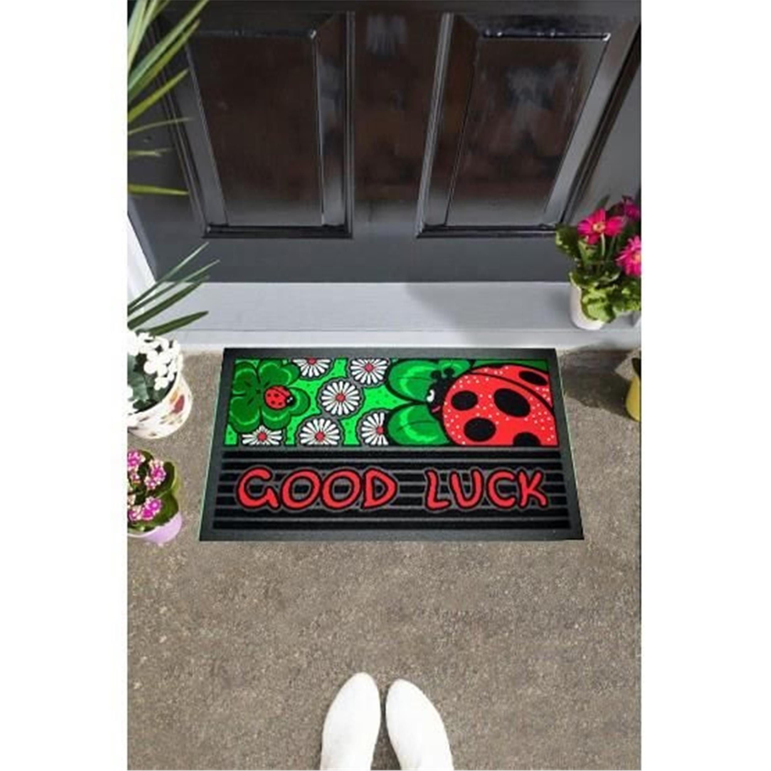 Giz Home Good Luck 40x68 cm İtalyan Format Kapı Paspası (103IF00GL1911)