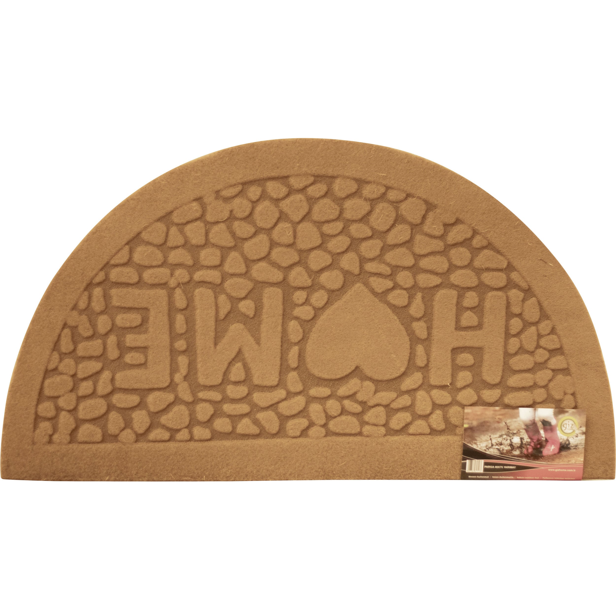 Giz Home 40x75 cm Parga Yarım Ay Kapı Paspası (103PR00001989)