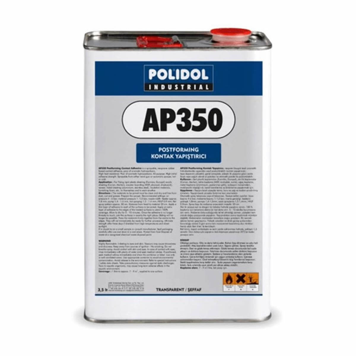 Polidol Şeffaf 3,5 Litre Endüstriyel AP350 Laminant Yapıştırıcısı (153POAFAAP350T3)