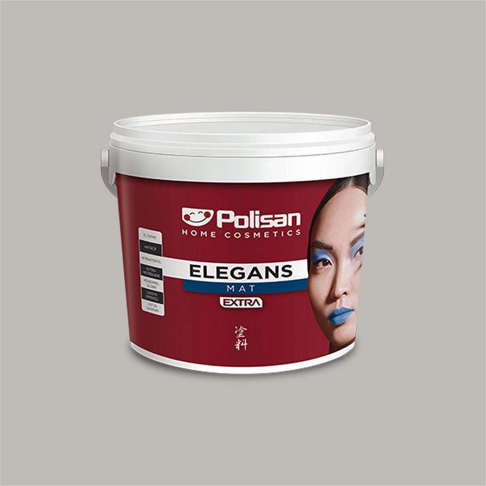 Polisan 4483 - Sakin Gri - Cİ-7622 2,5 Litre Elegans Extra Mat İç Cephe Boyası (25500011000)
