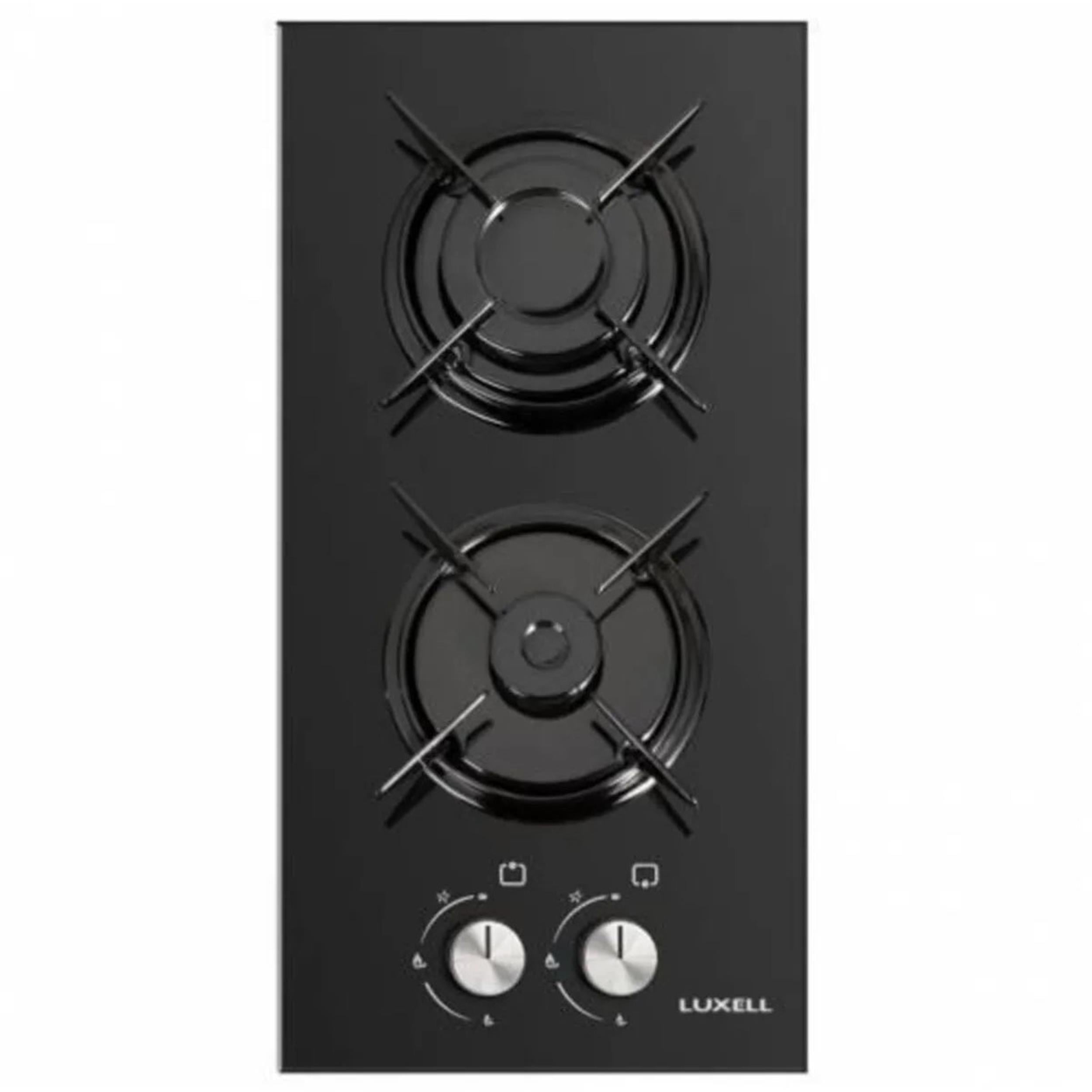 Luxell Siyah Cam C3-20F Domino 2 Gözlü Gazlı Ankastre Ocak (3001OG0DSTR02)