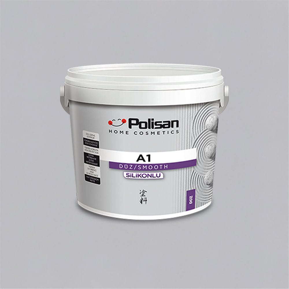 Polisan 4941 - Taş Grisi - CD-8219 15 Litre A1 Silikonlu Dış Cephe Boyası (37200012200)