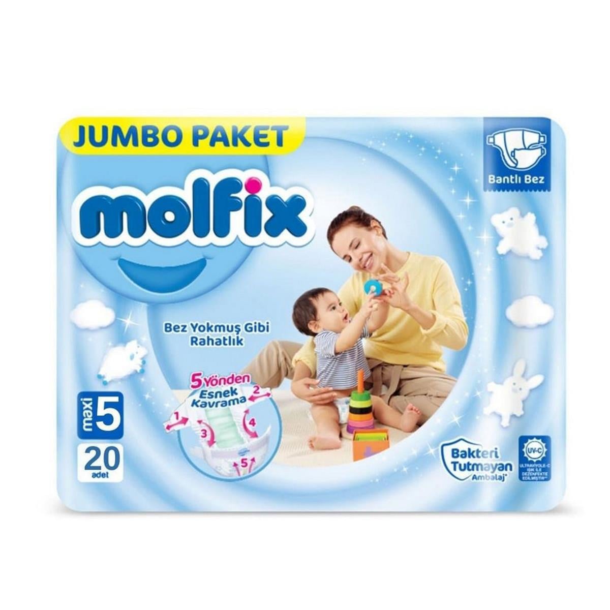 Molfix Junior 5 Numara Jumbo Paket Bebek Bezi (20 Adet) (50001465)