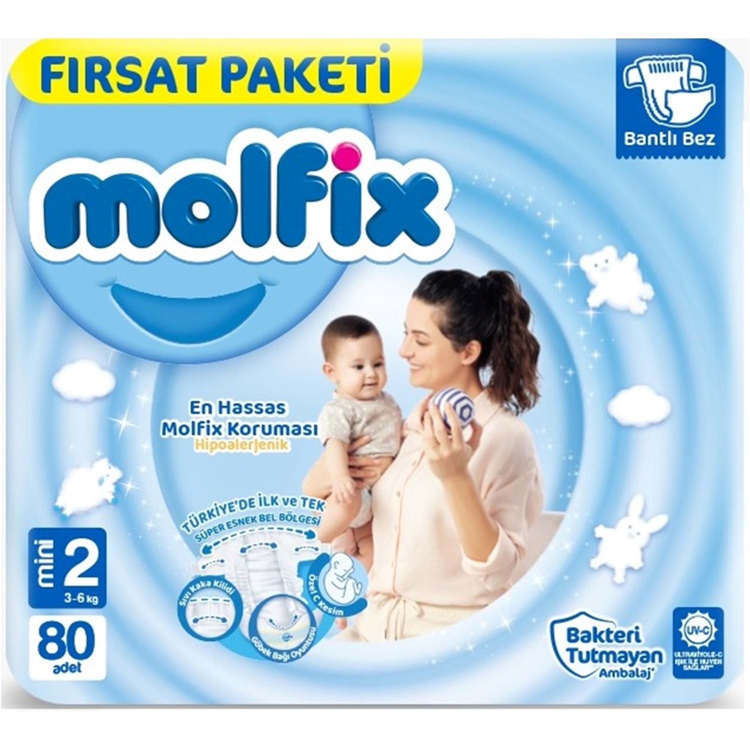 Molfix 3D Mini Fırsat Bebek Bezi (80 Adet) (50001643)