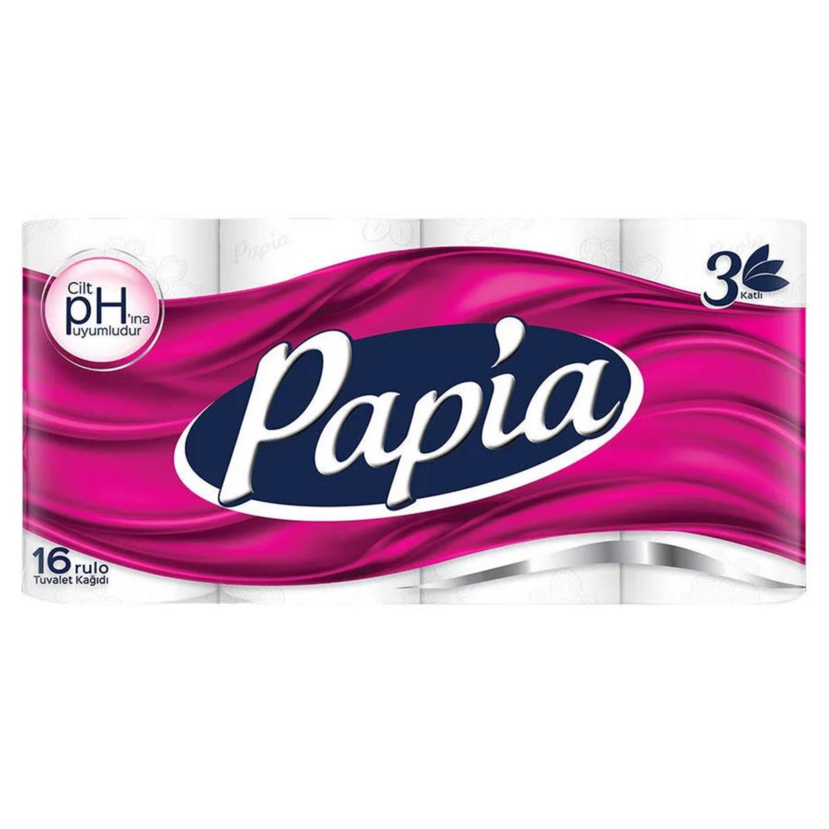 Papia 3 Katlı Tuvalet Kağıdı (16 Rulo) (50001695)