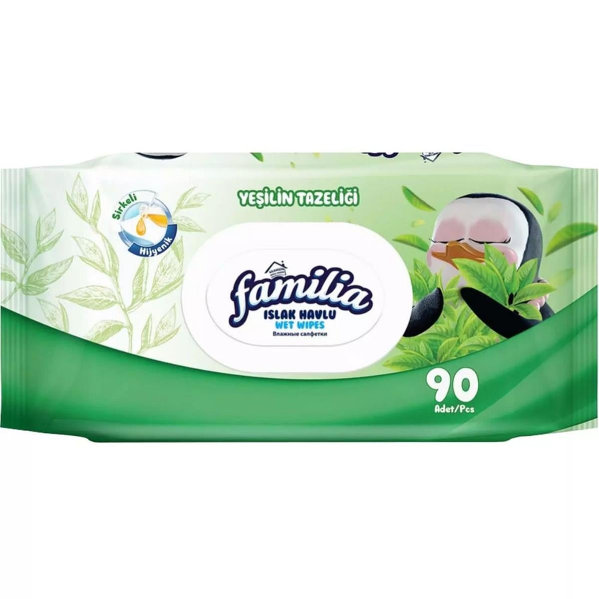 Familia Yeşilin Tazeliği 90 Yaprak Islak Havlu (50003495)