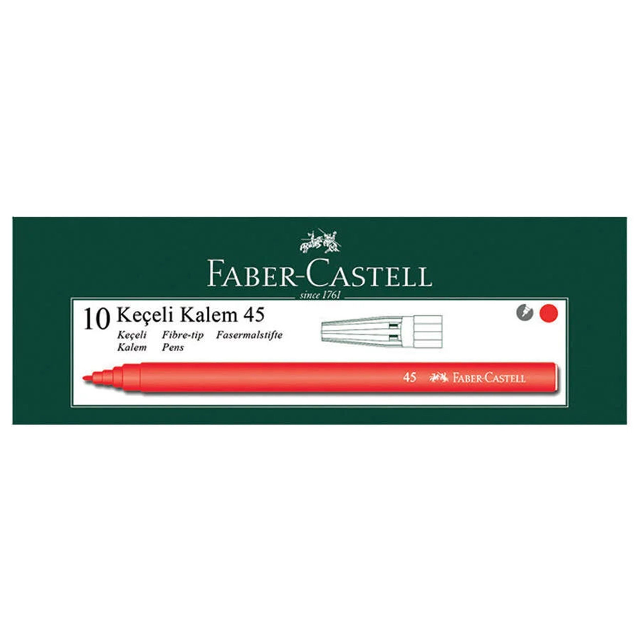 Faber Castell Kırmızı Keçeli Kalem (52-5061155003)