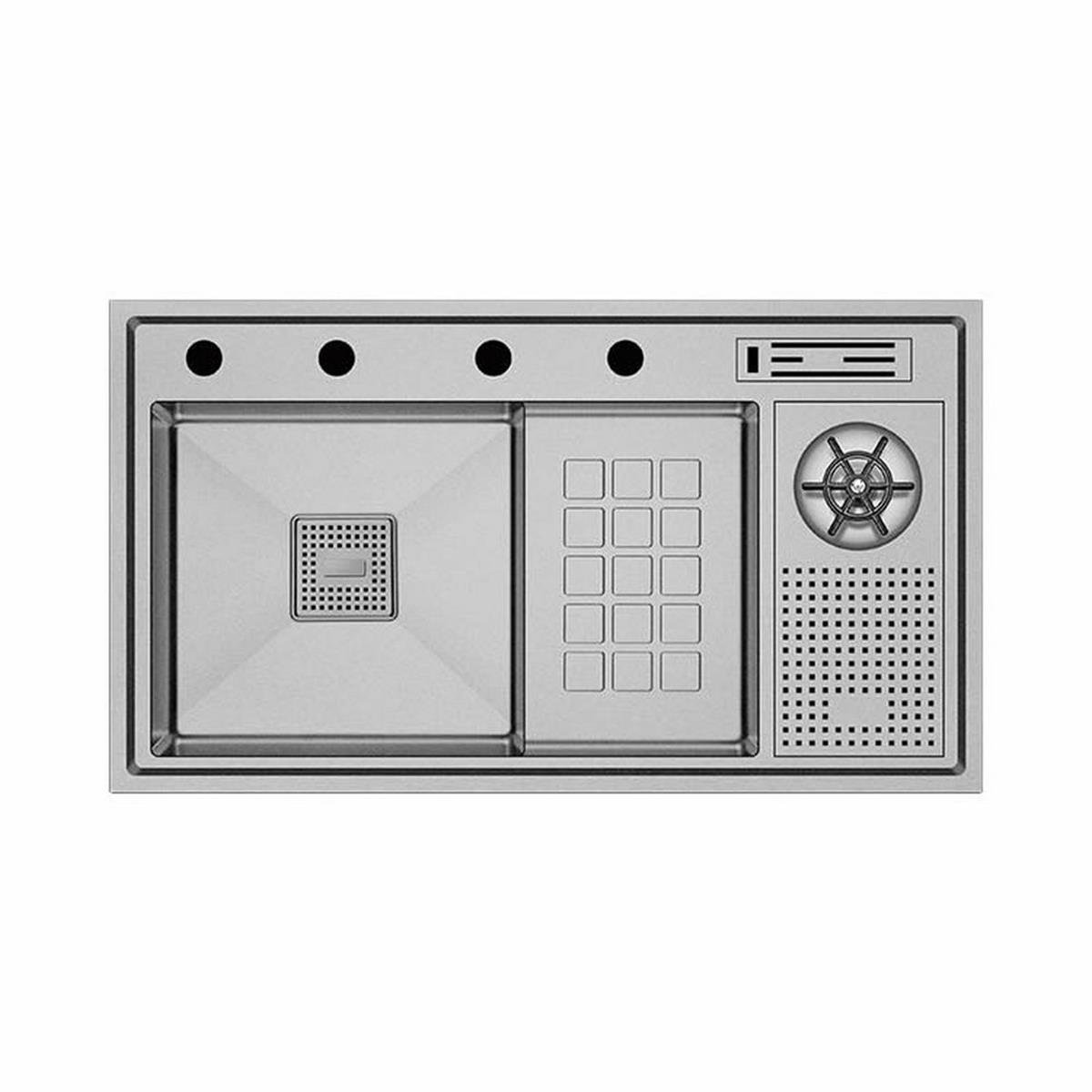 Crauf Mat Gri Lusso Tek Gözlü Damlalıksız Eviye (533.1425.1071.24)