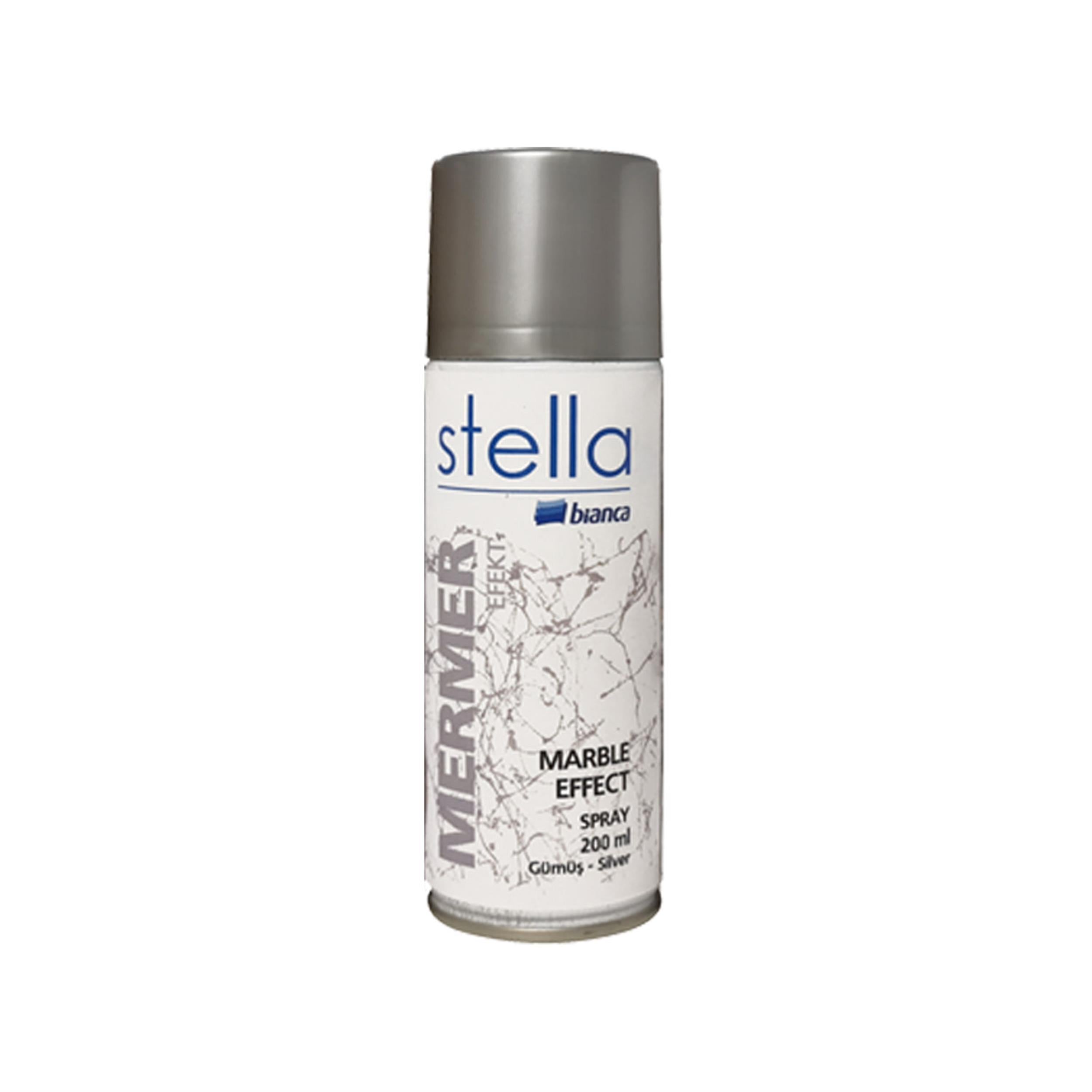 Bianca Mermer Efekt Gümüş 200 Ml. Stella Sprey Akrilik Boya (611L_4000_0.200)