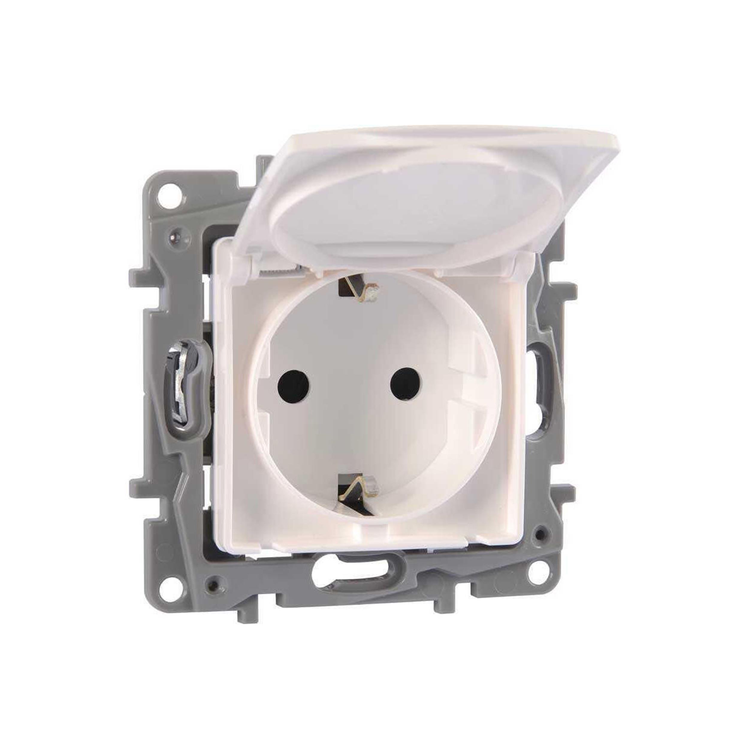 Legrand Beyaz Salbei Kapaklı Topraklı Priz (767118)