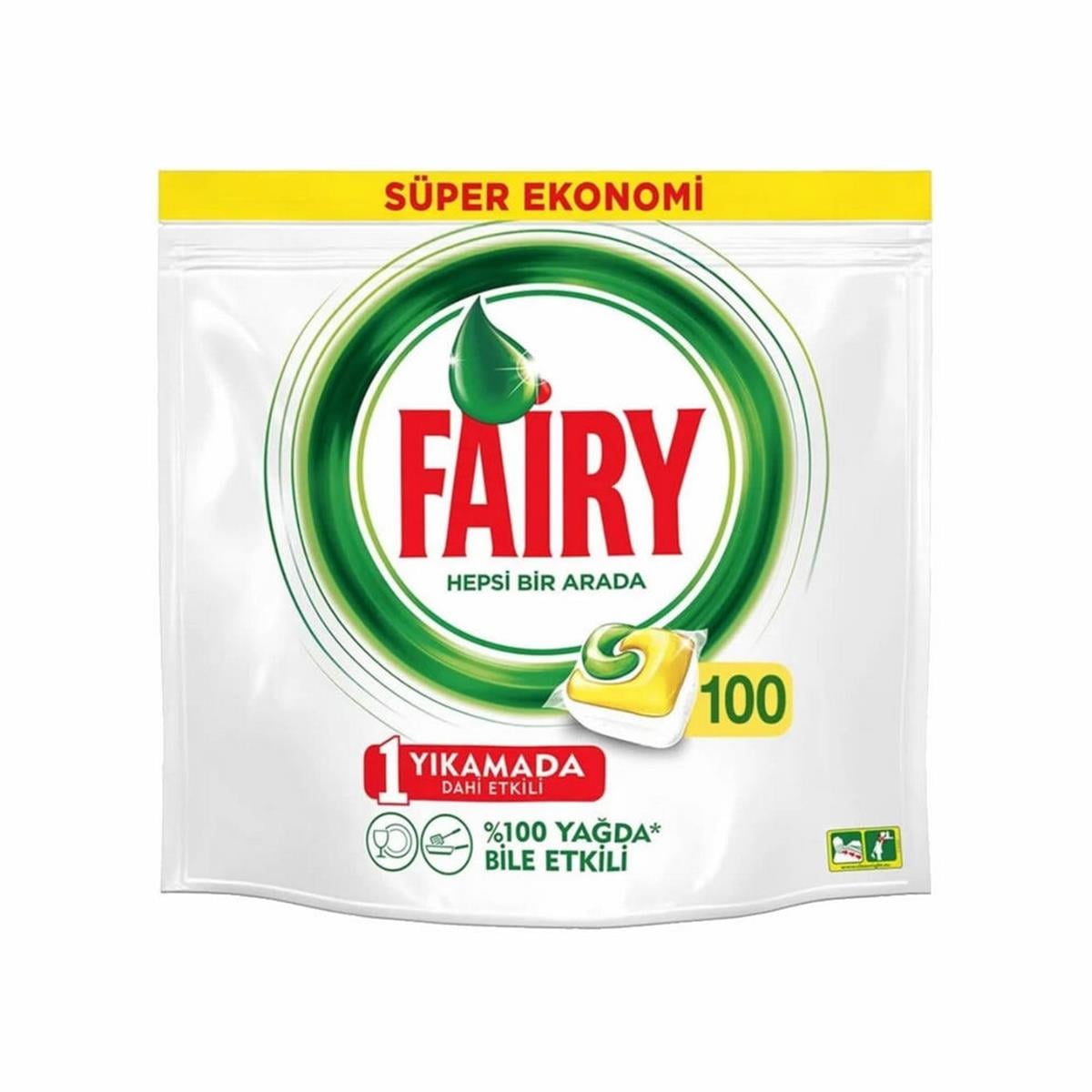 Fairy 100' Lü Hepsi Bir Arada Bulaşık Makinası Deterjan Tableti (81644257)