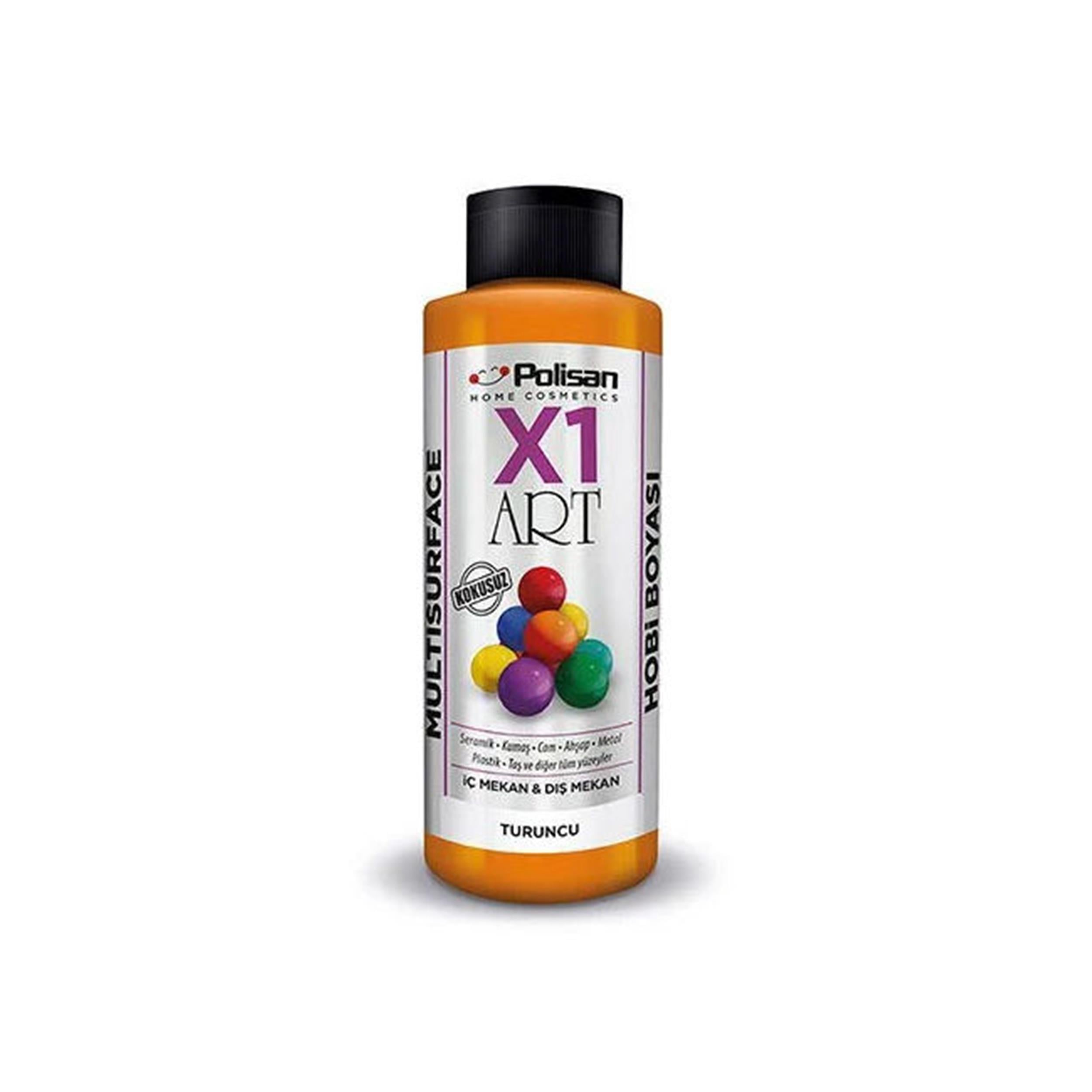 Polisan Turuncu 120 Ml. X1 Art Multisurface Hobi Boyası (98600320200)