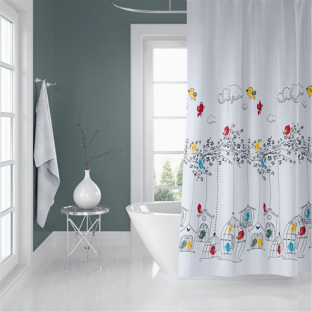 Afeks Home Baskılı 180x200 cm Polyester Banyo Perdesi (AFEKSHOME.10010)
