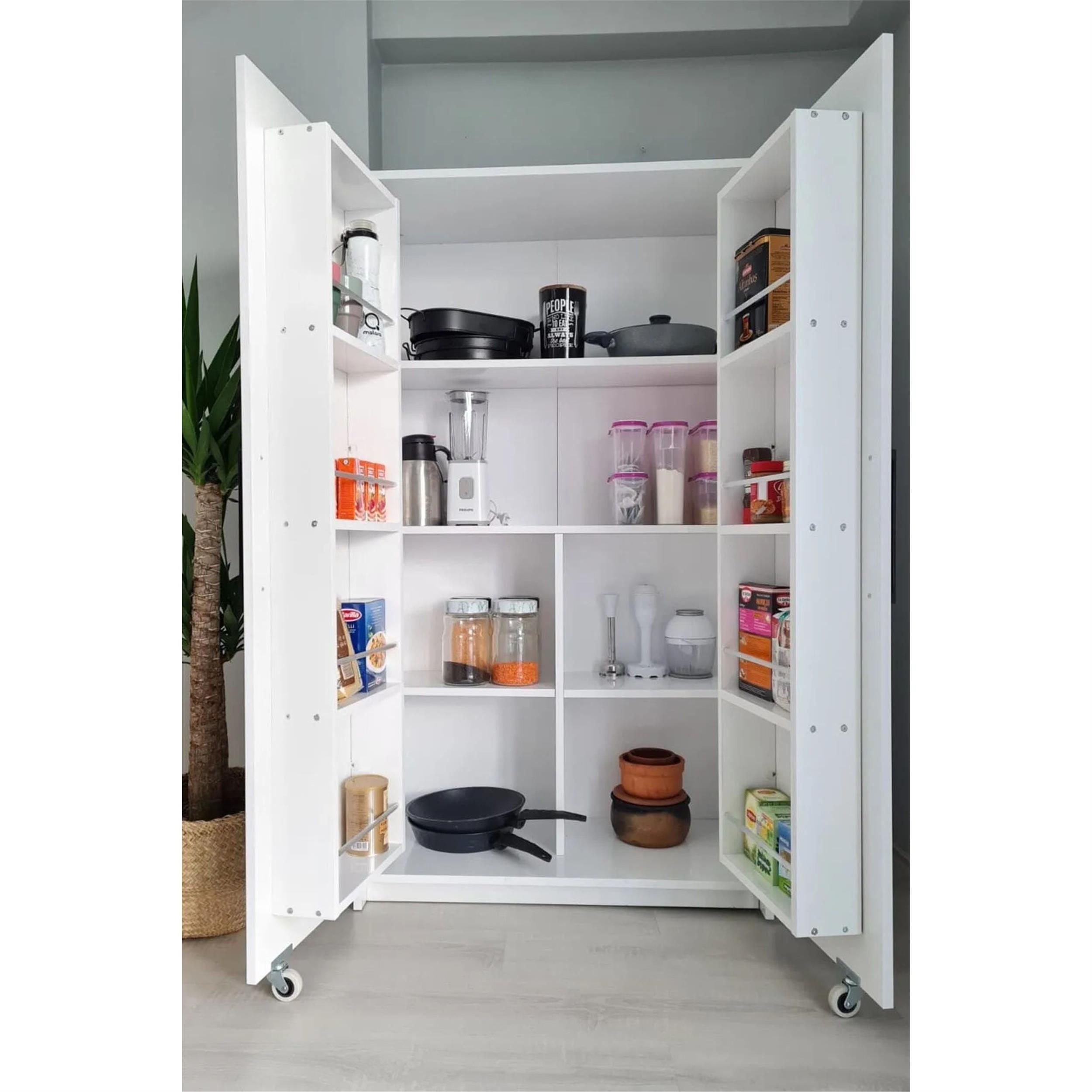 Beyaz 190x85x53 cm Jumbo Kiler Dolabı (AFX.190.B)