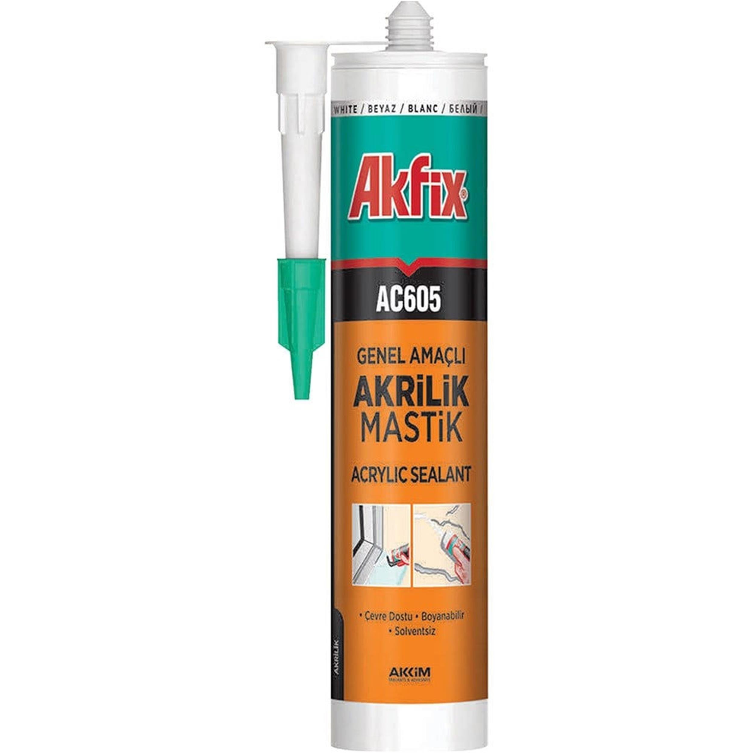 Akfix Beyaz 500 Gr. Akrilik Mastik (AKFIX.AA002)