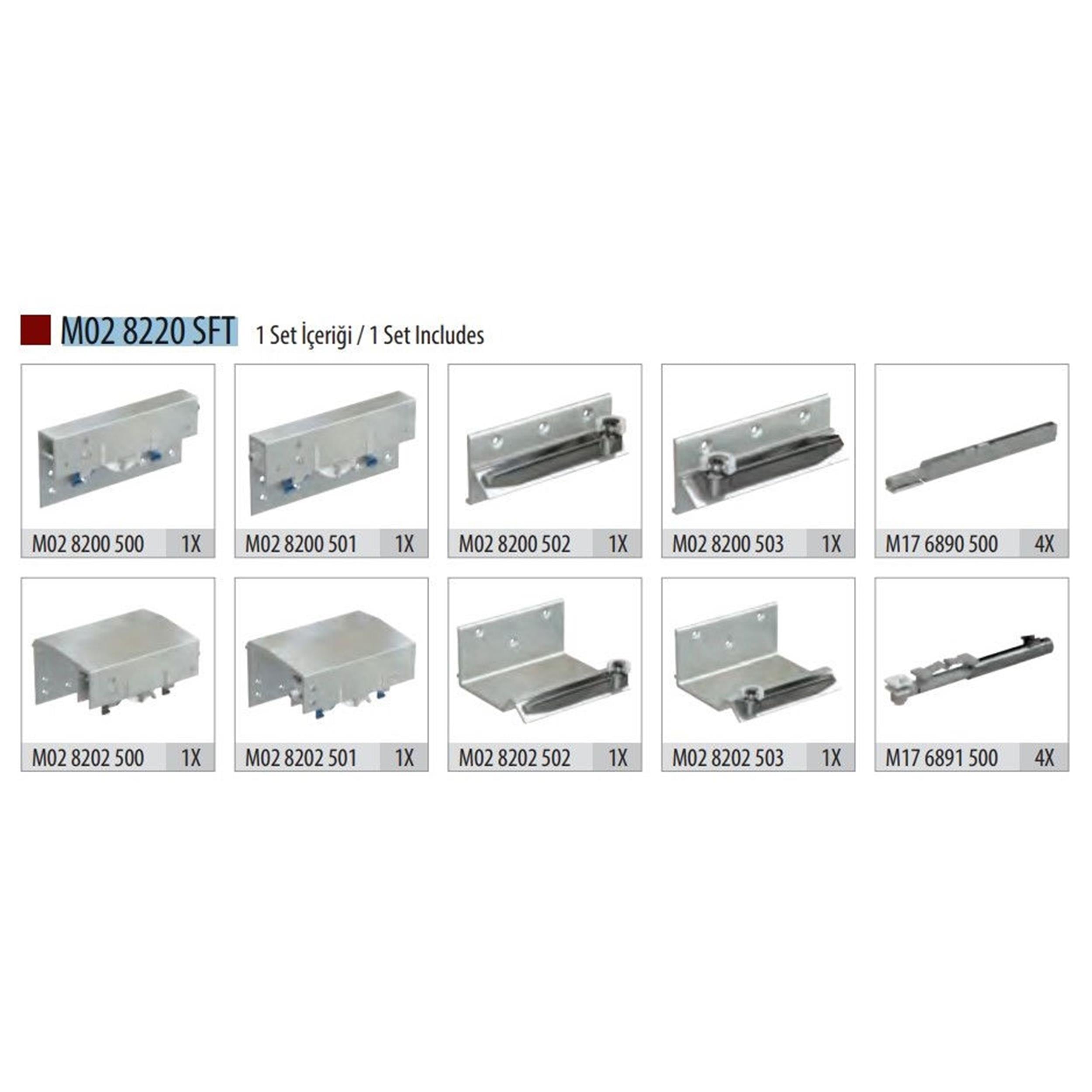 Albatur 100 Kg Gardırop Sistemi (2 Kapak Set) (ALB-M02 8220 SFT)