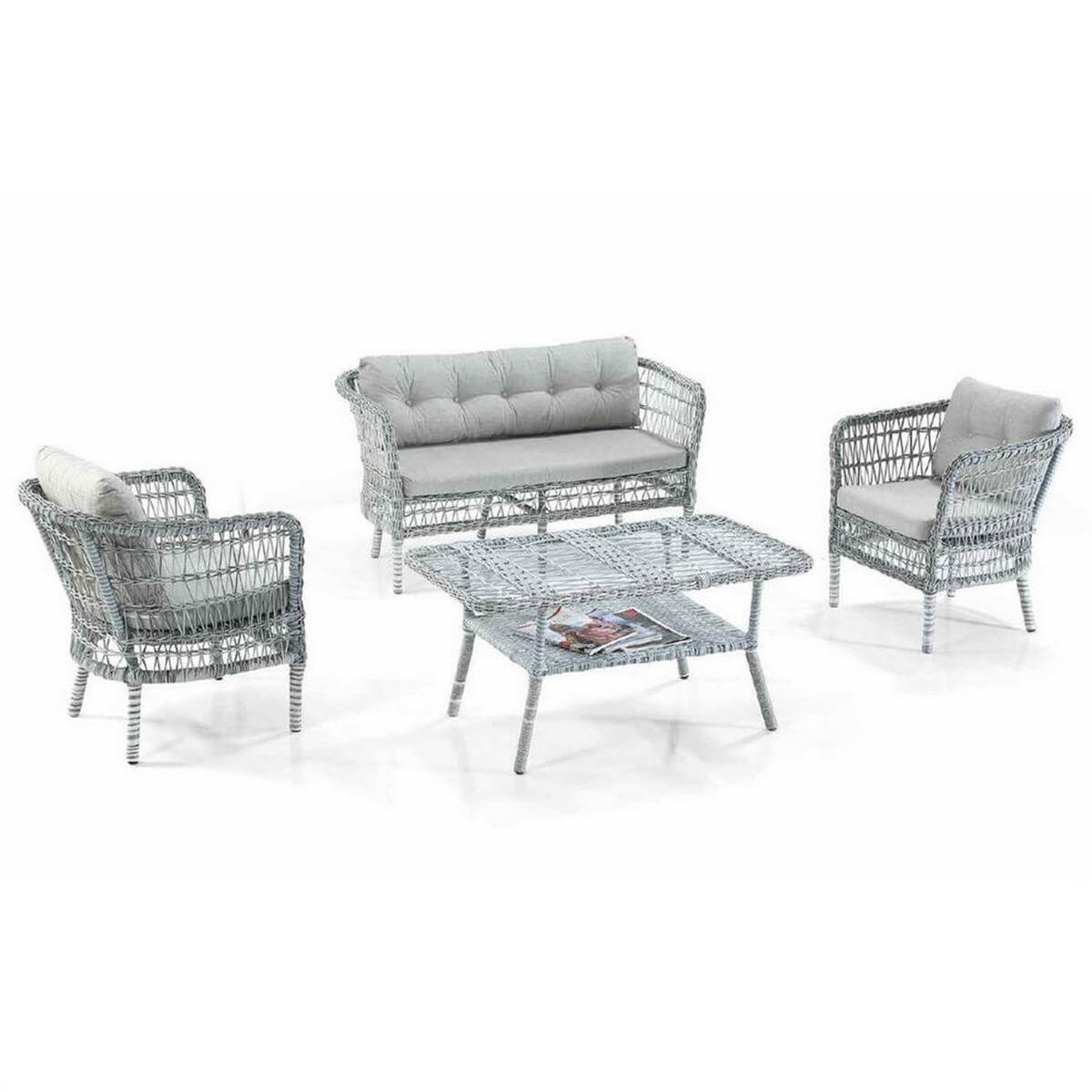 Botanica Bambu 2+1+1 Orta Masalı Form Bahçe Oturma Seti (BOTANİCA.FORM-B)