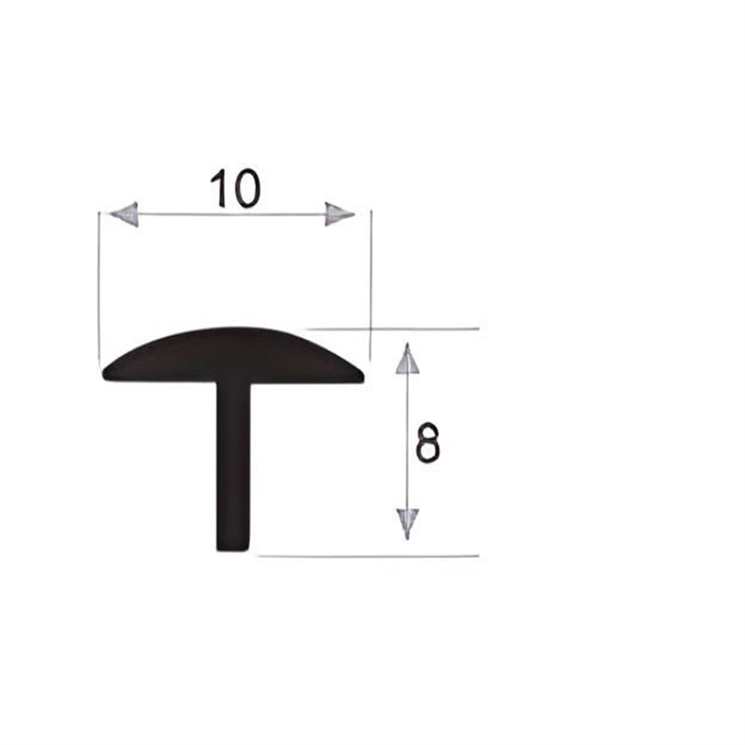 Can Alüminyum 3 Metre Küçük Bombeli T Profili (CAN-4111*3(K))
