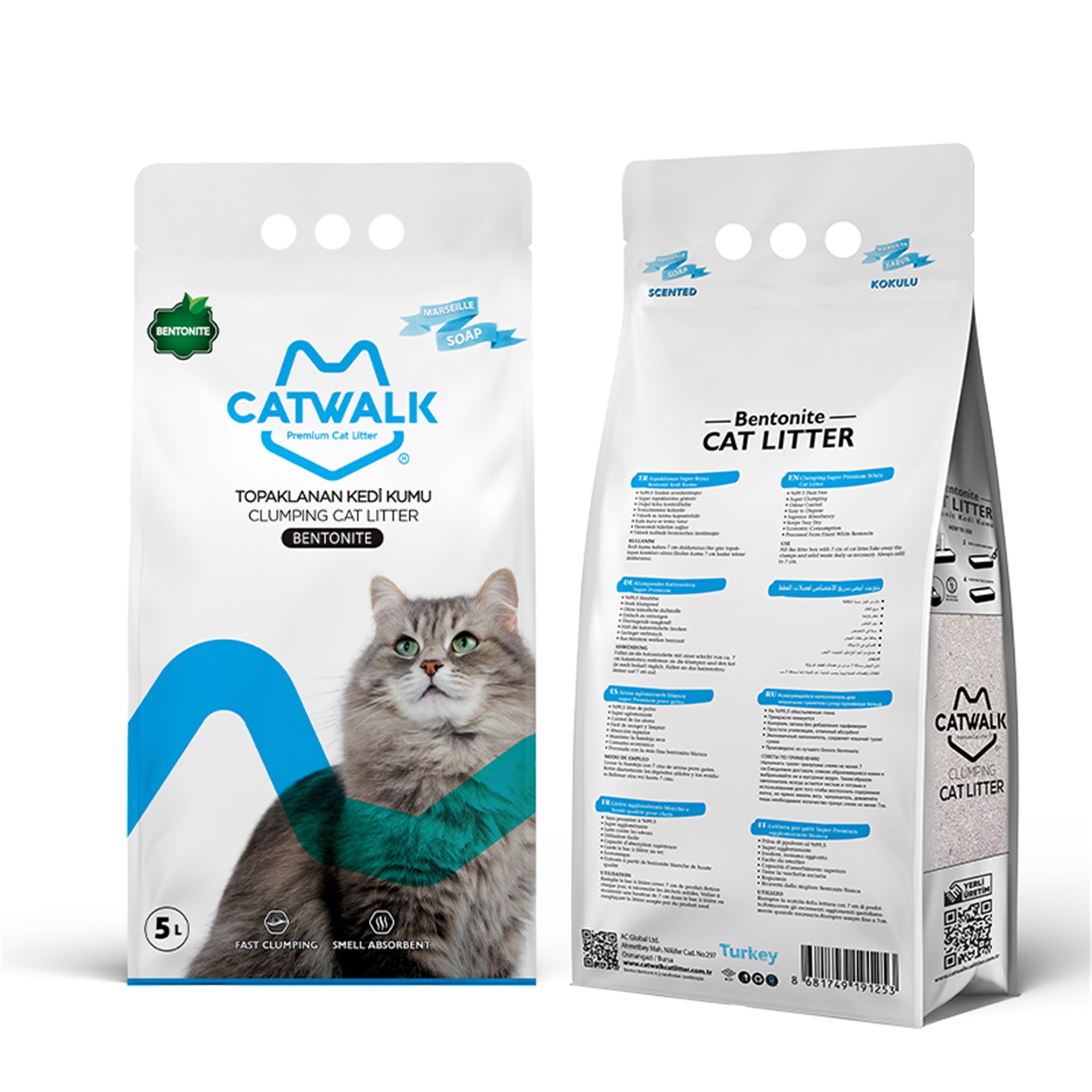 Catwalk 5 Litre Premium Marsilya Sabunu Kedi Kumu (CATWALK.191235)