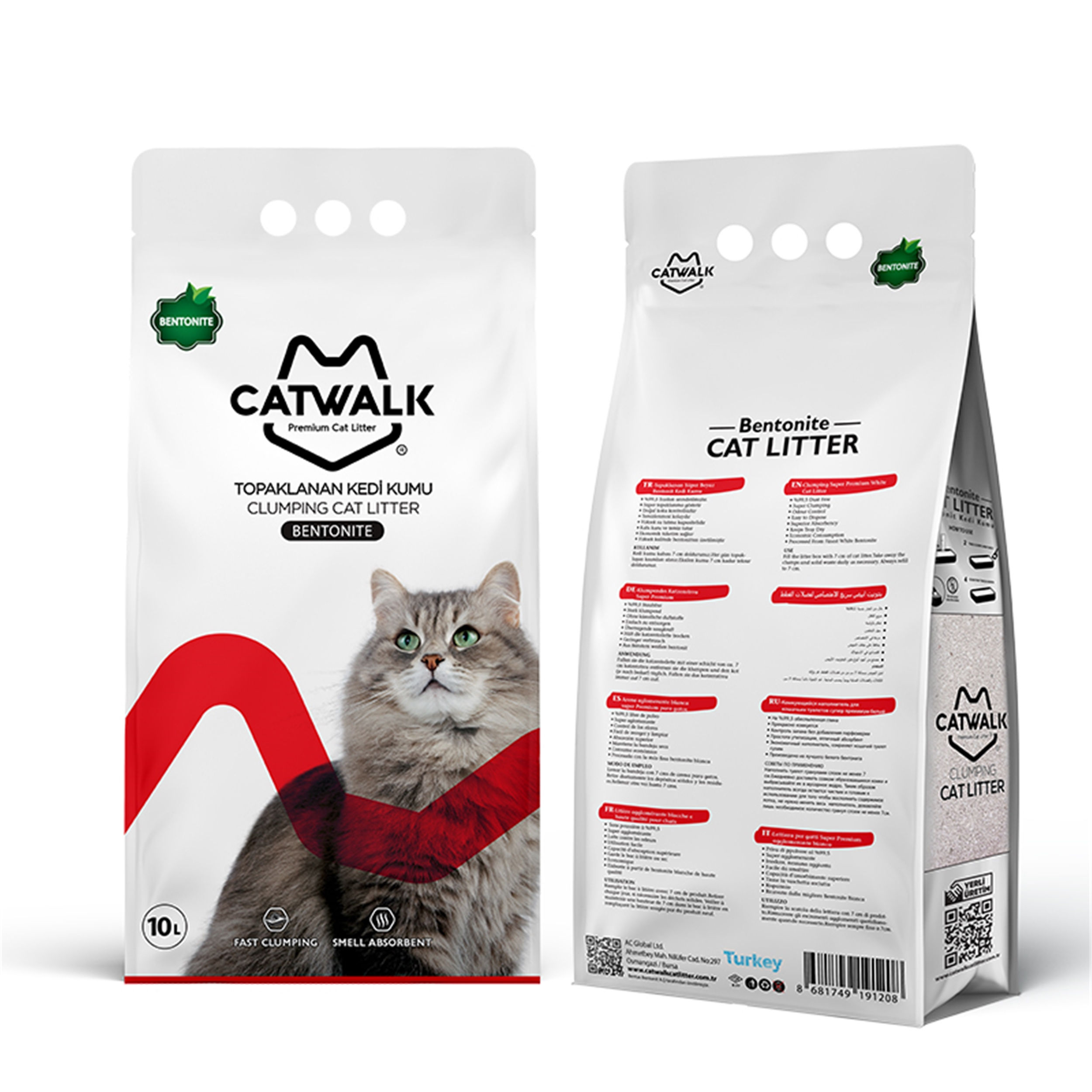 Catwalk 10 Litre Premium Cat Litter Naturel Kedi Kumu (CATWALK.191281)
