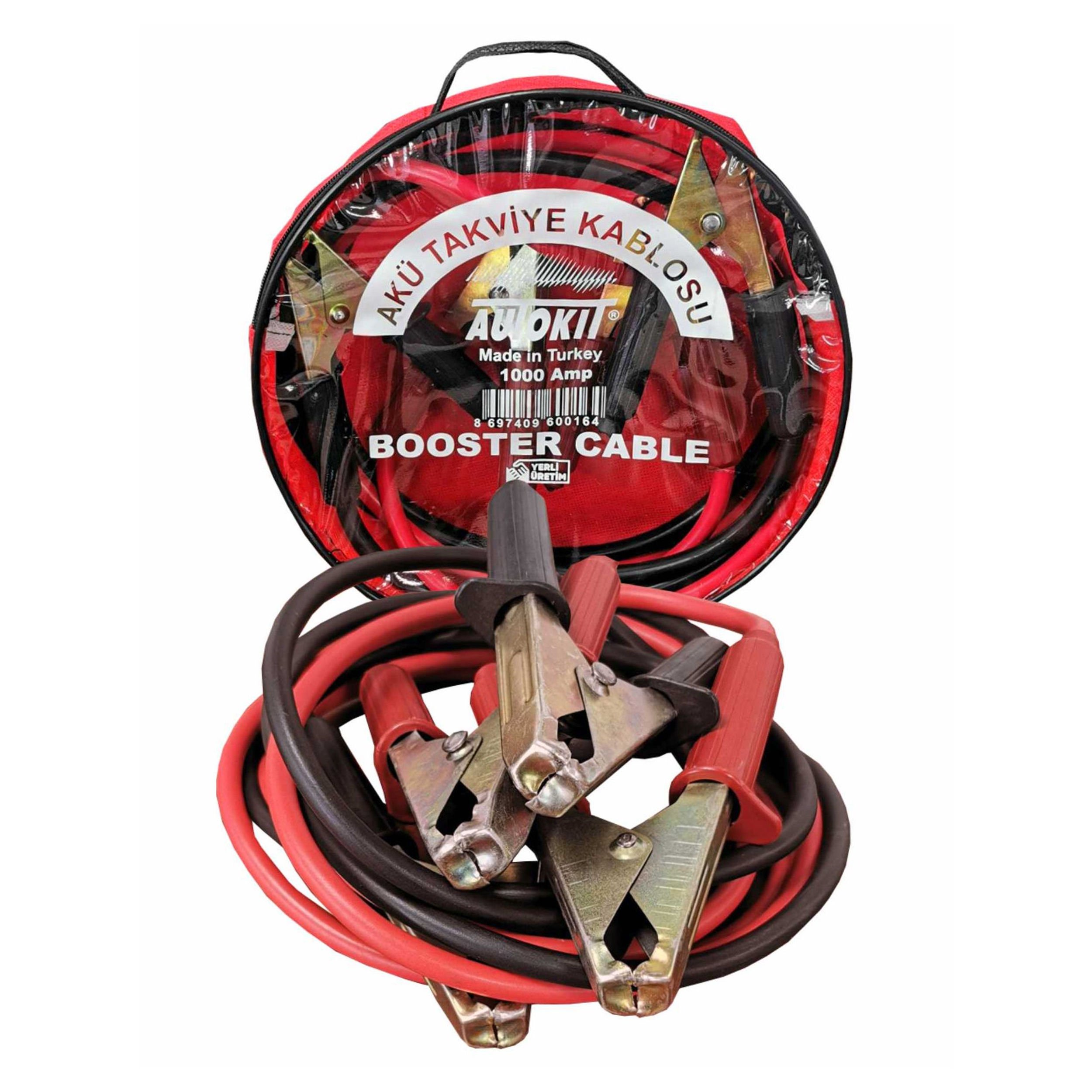 Autokit Şeffaf Çantalı 1000 Amper Akü Takviye Kablosu (FA1-016)