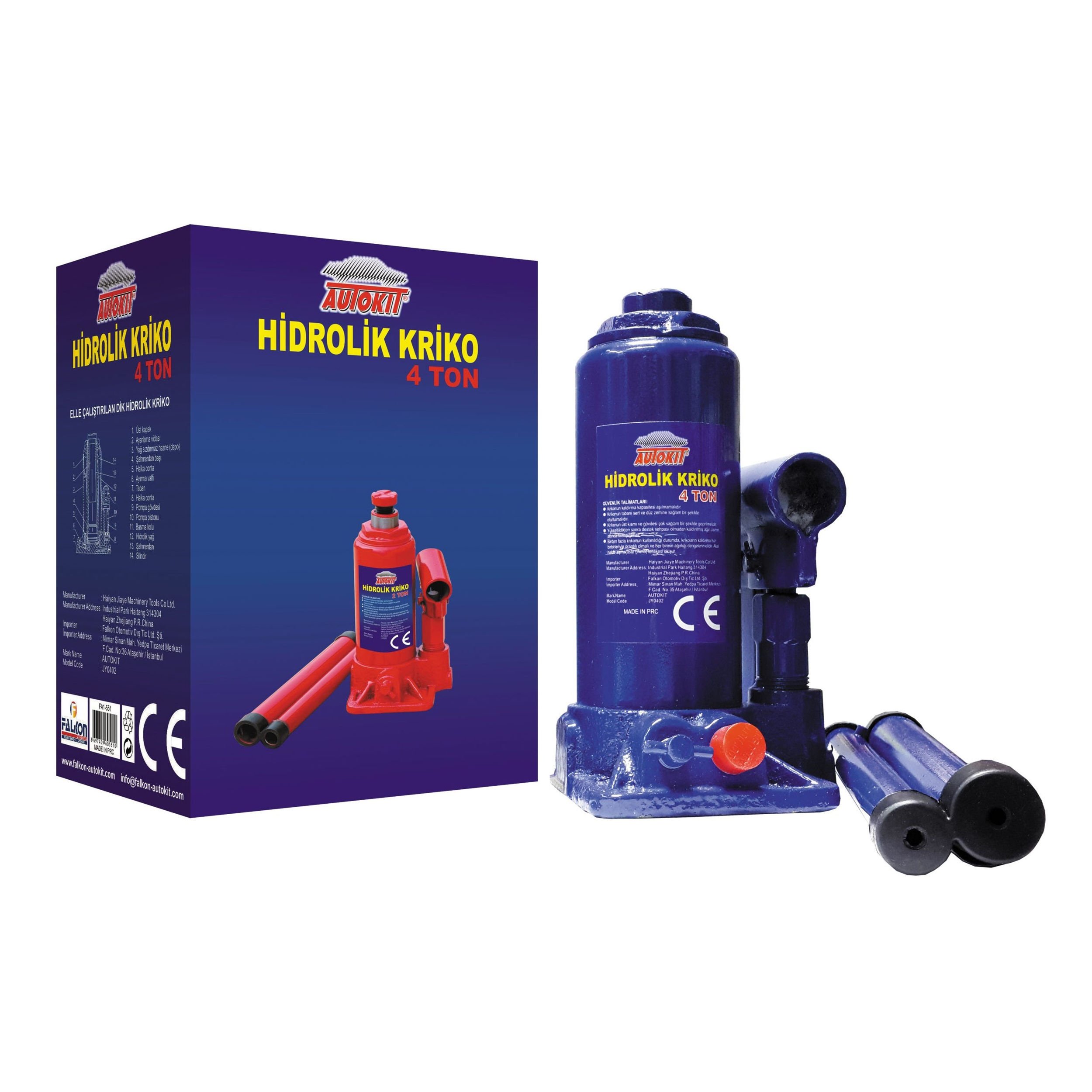 Autokit 4 Ton Hidrolik Kriko (FA1-551)