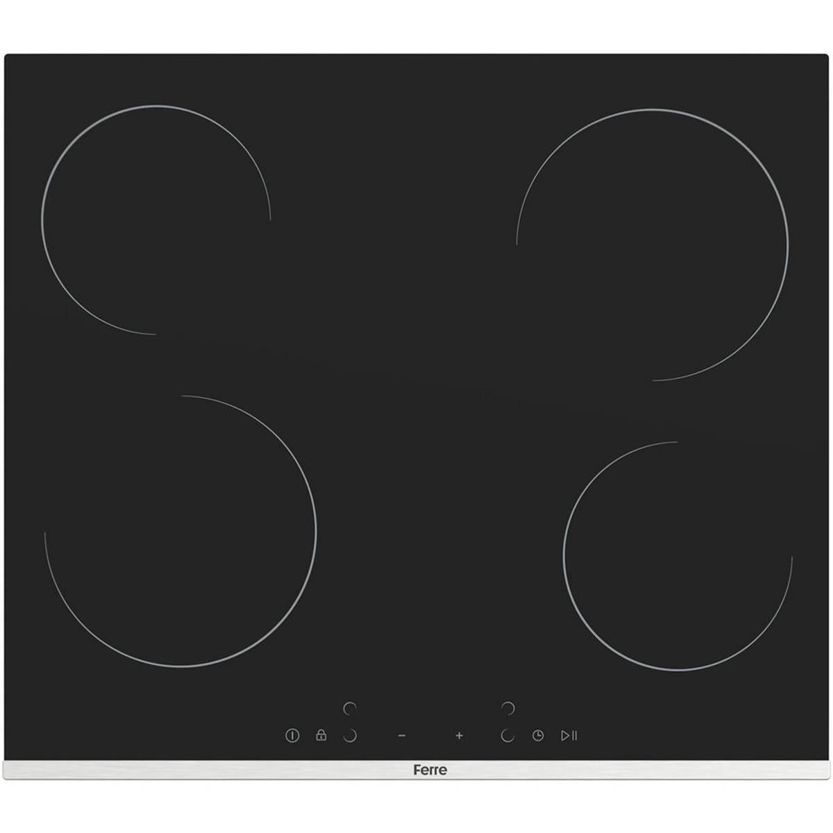 Ferre Siyah Cam 60 cm MS261 Vitroseramik Elektrikli Ankastre Cam Ocak (Ferre.MS261)
