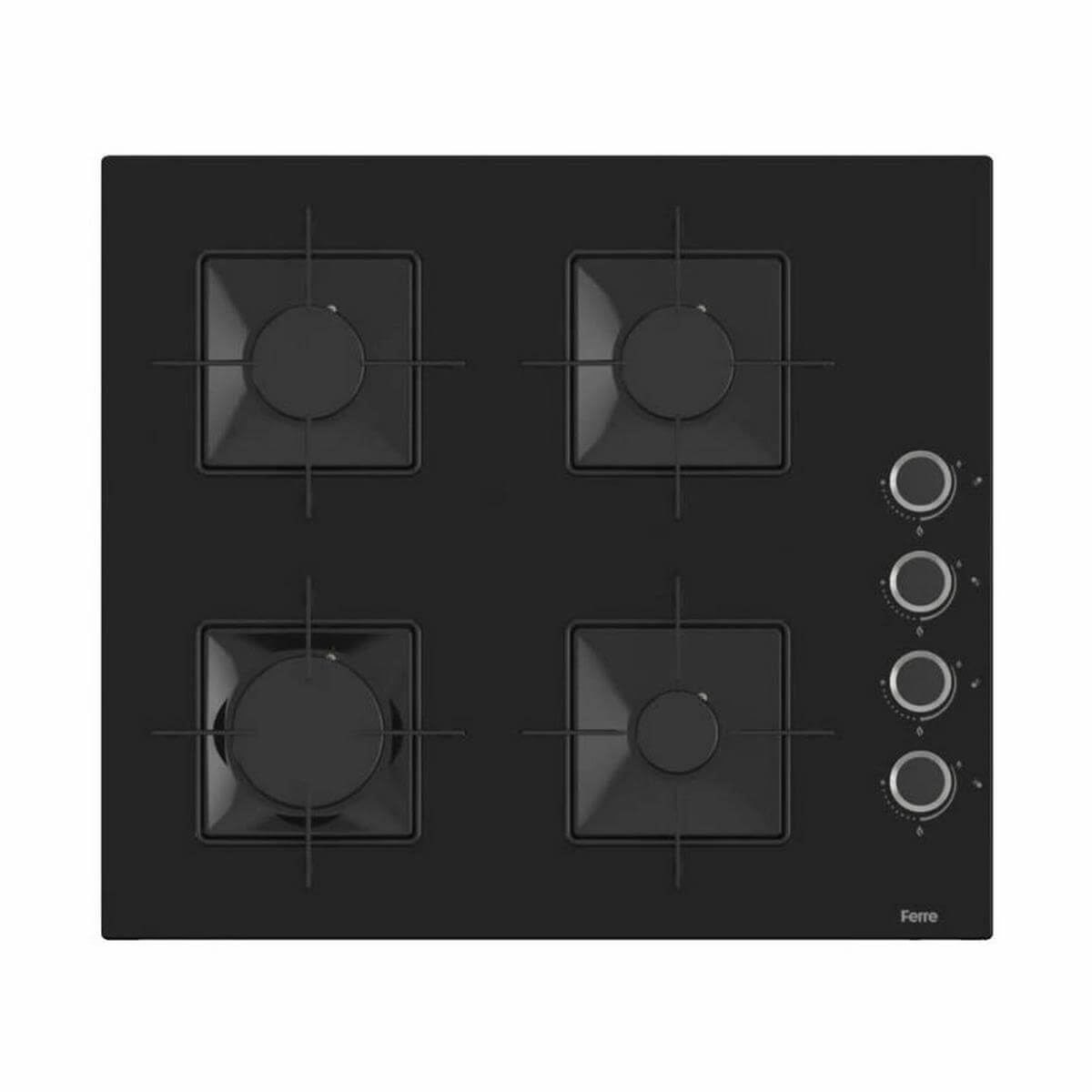 Ferre Siyah Cam 60 cm SS205 Kare Gözlü Ankastre Ocak (Ferre.SS205)