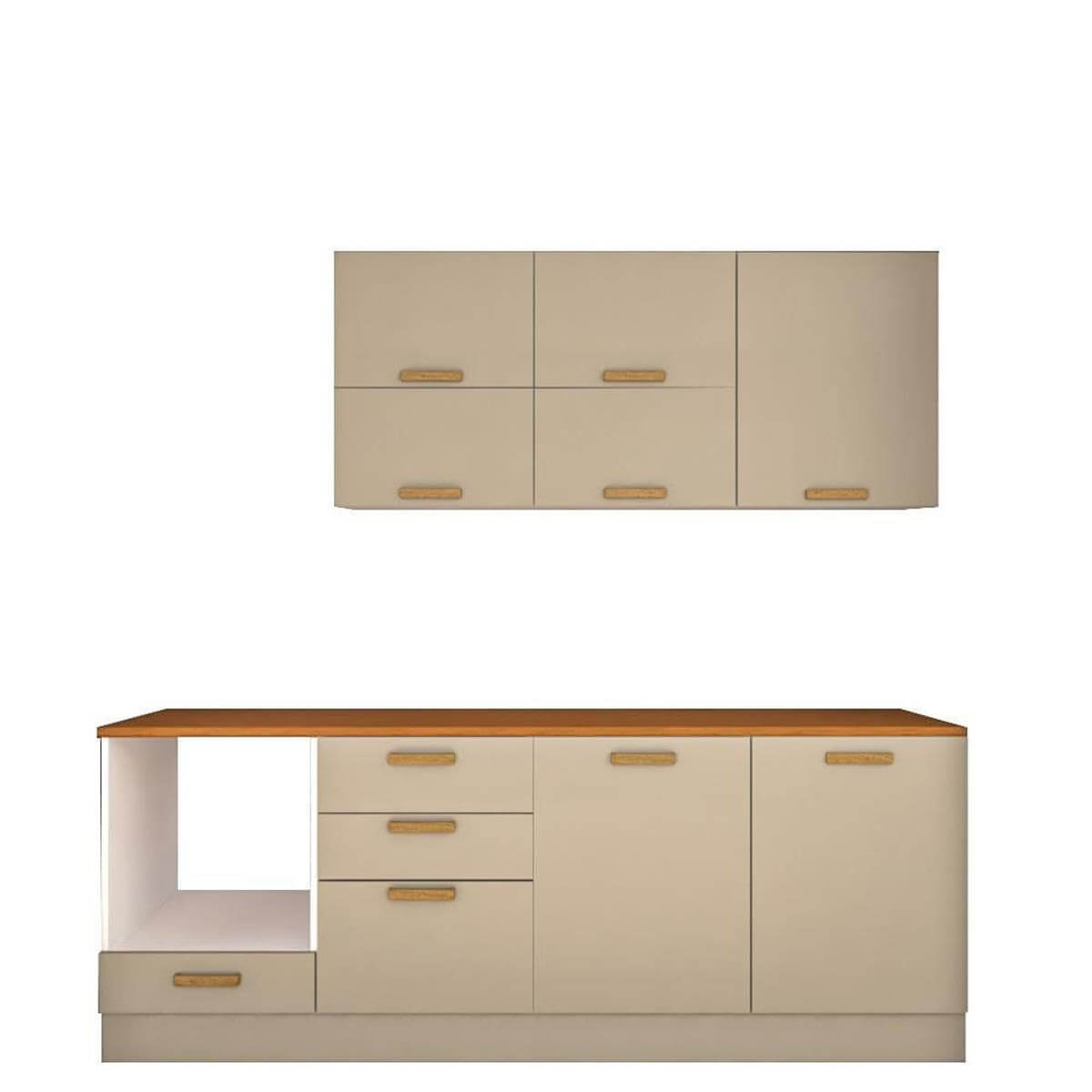 F.L.Y. 240 cm Vizon Ankastre Modüllü Hazır Mutfak (FLY180549)