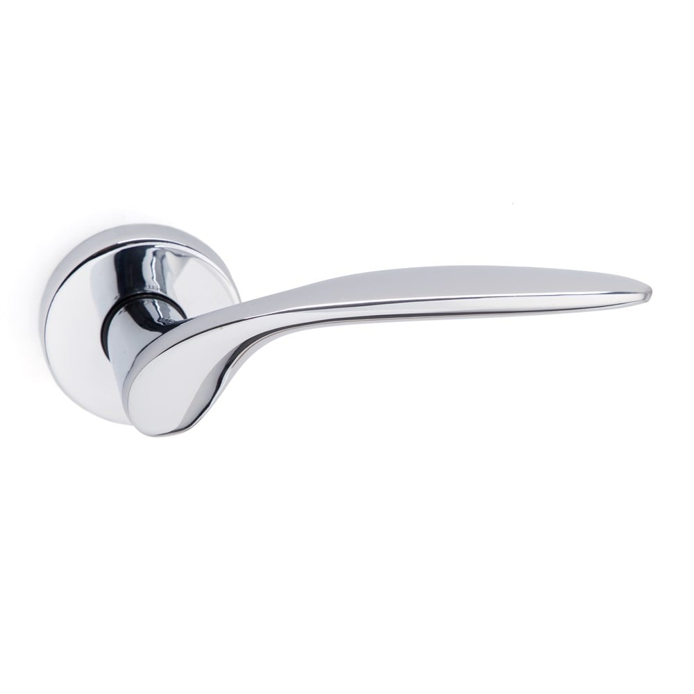 System Krom Rozetli Banyo Kapı Kolu (HA147RO44W CR)