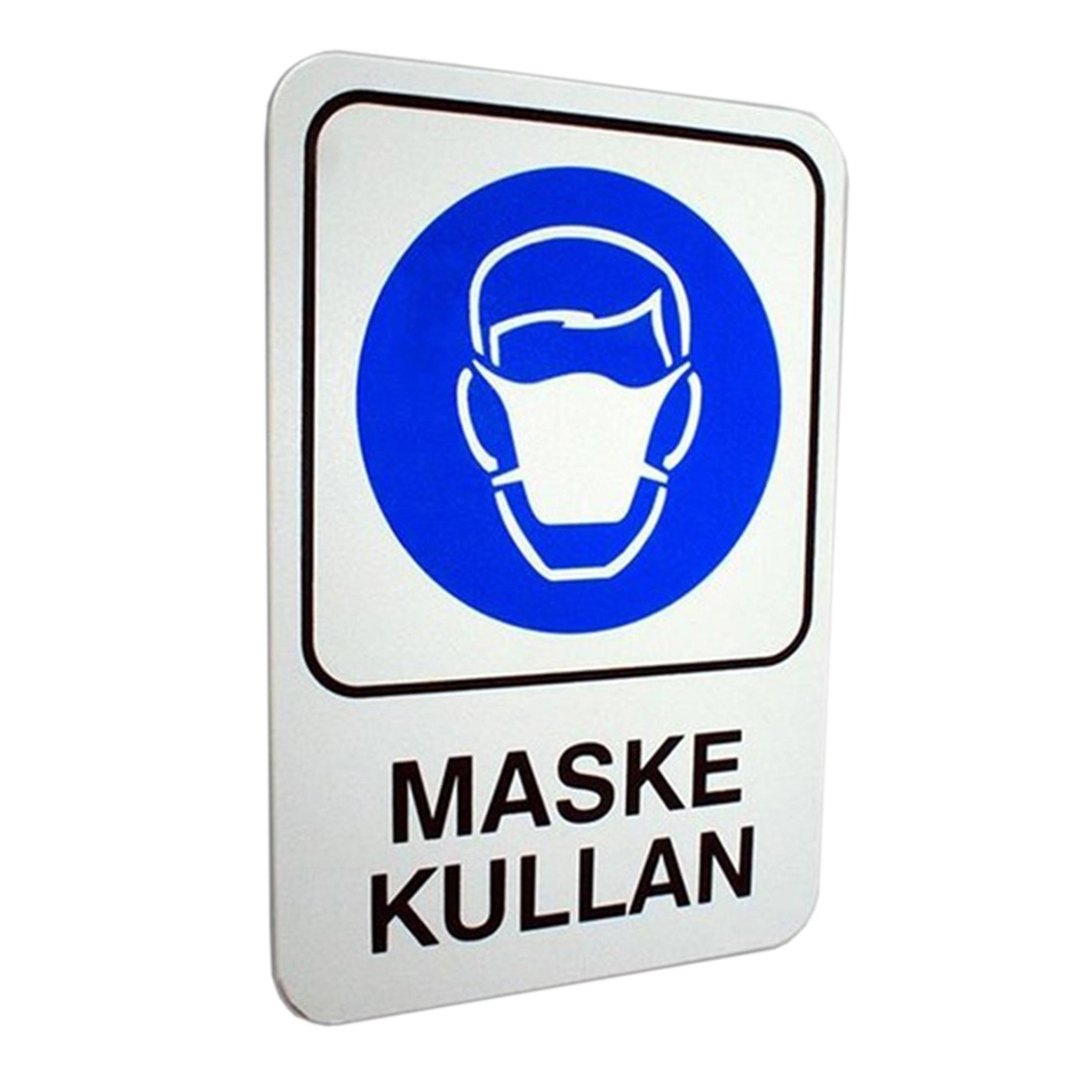 İzmir Fırça 16x24 cm Maske Kullan PVC Tabela (İZ-552333)